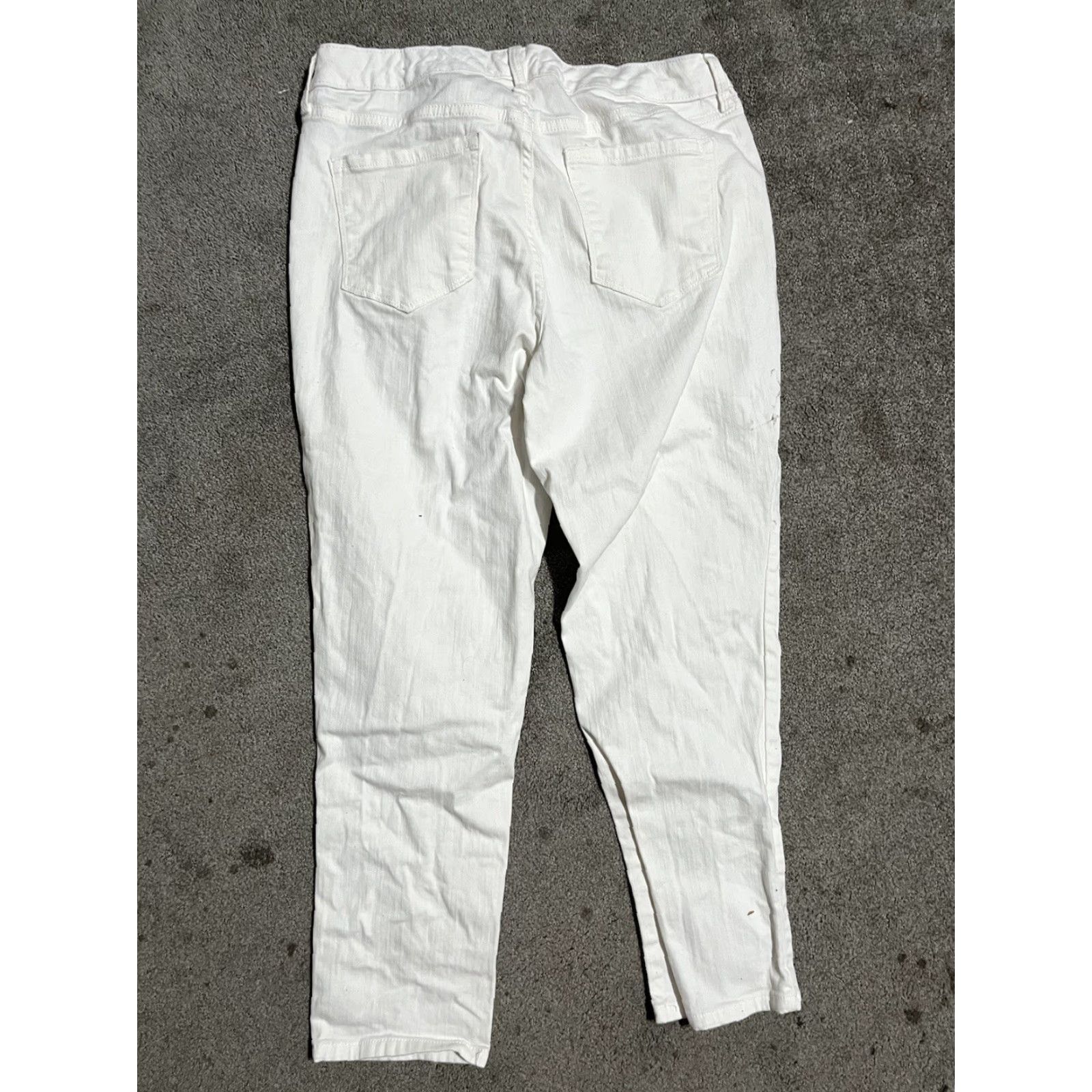 Nine West Nine West Women’s Jeans Crop Cropped Denim White 12 Regular 5-Pocket Style Cropped Fit Cotton Denim Vintage No Size 34" / US 12 / IT 48 - 3 Thumbnail