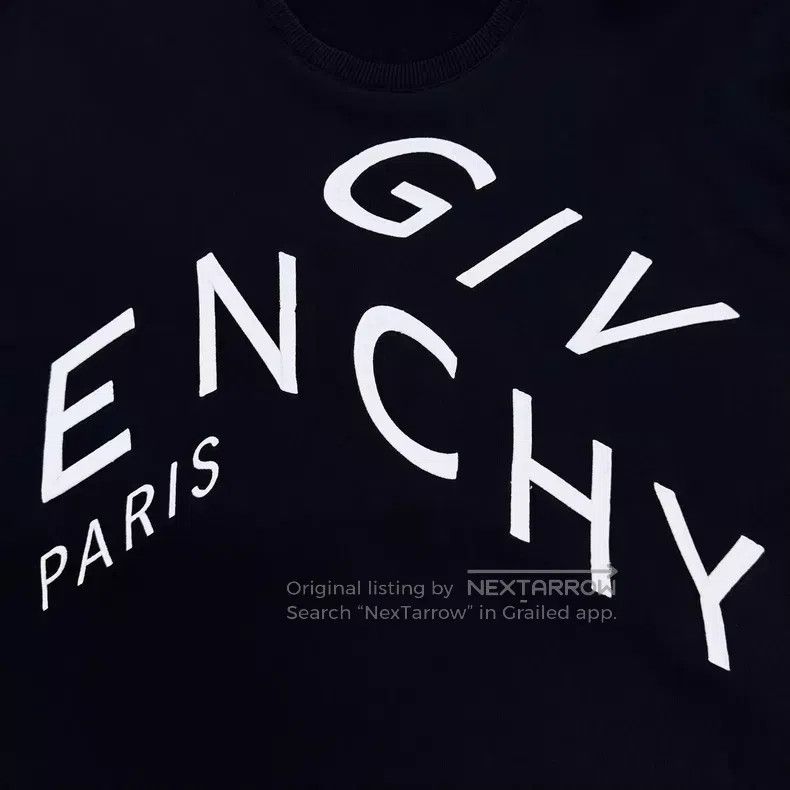 Givenchy Givenchy Black Denim Embroidered Big Letter Logo Hoodie Size US XXL / EU 58 / 5 - 5 Thumbnail