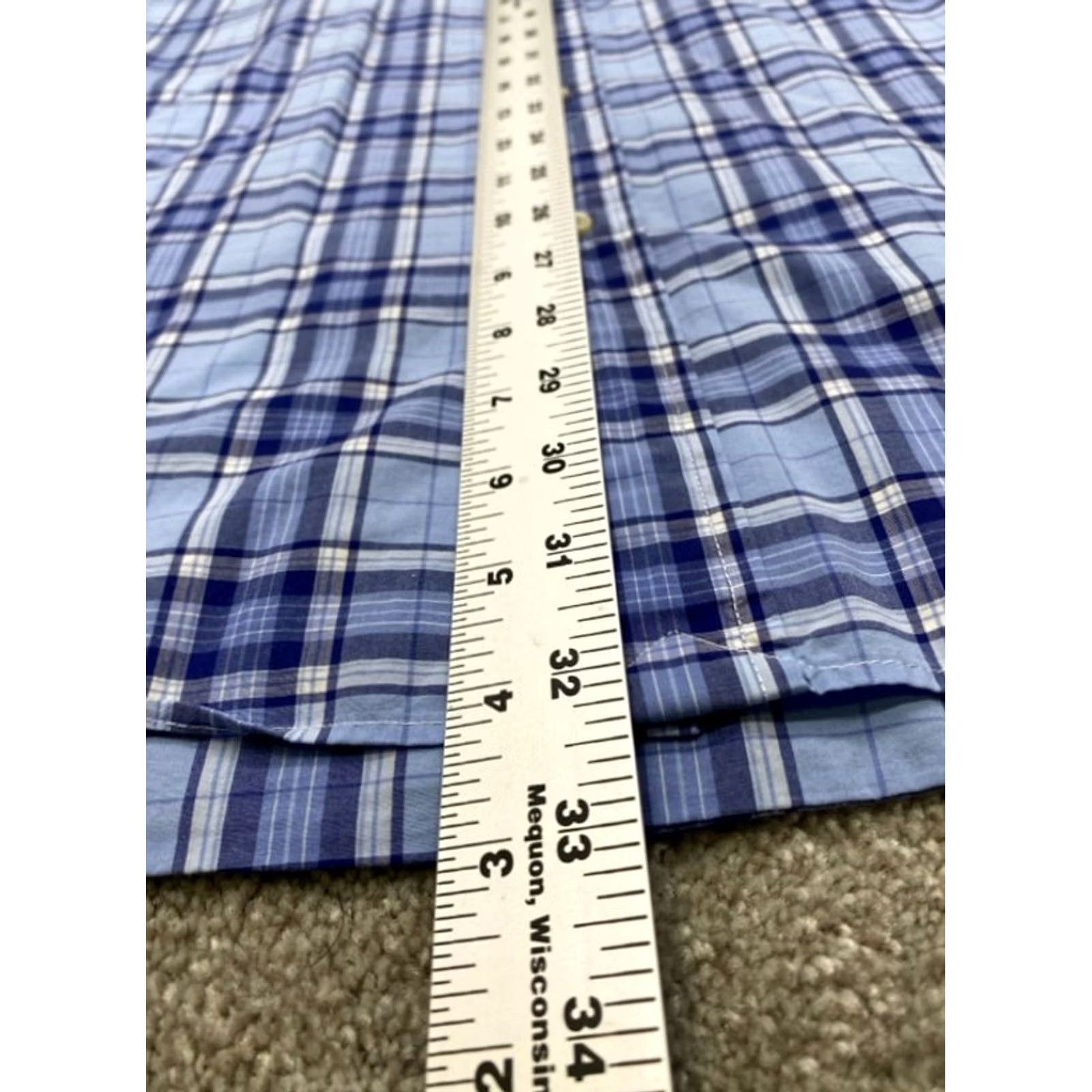 Polo Ralph Lauren VINTAGE Ralph Lauren Shirt Mens XL Long Sleeve Button Up Blue Plaid Classic Fit 5511 Size US XL / EU 56 / 4 - 6 Thumbnail