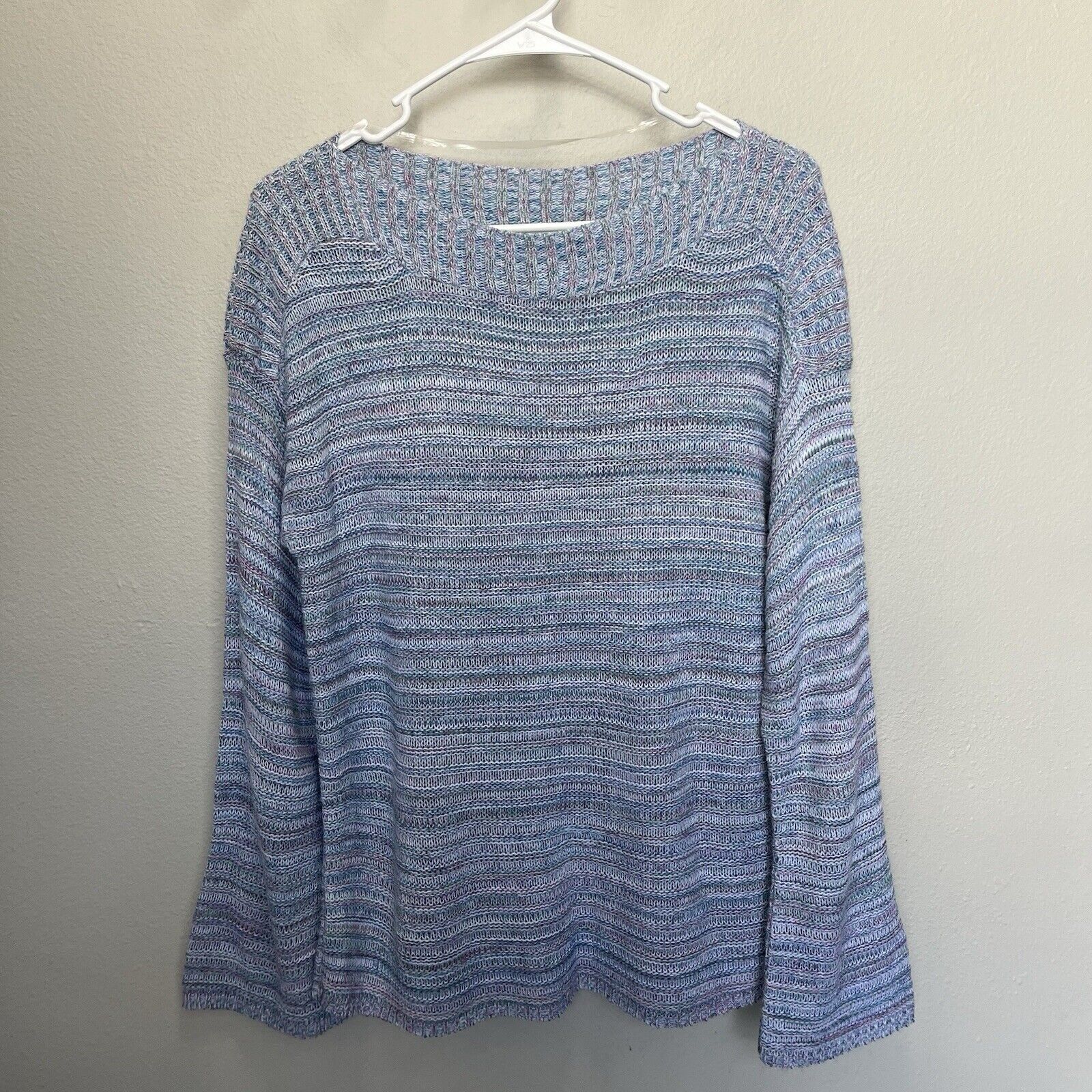 Croft & Barrow Croft & Barrow | Striped Boatneck Knit Sweater Flared Sleeve Size M / US 6-8 / IT 42-44 - 4 Thumbnail