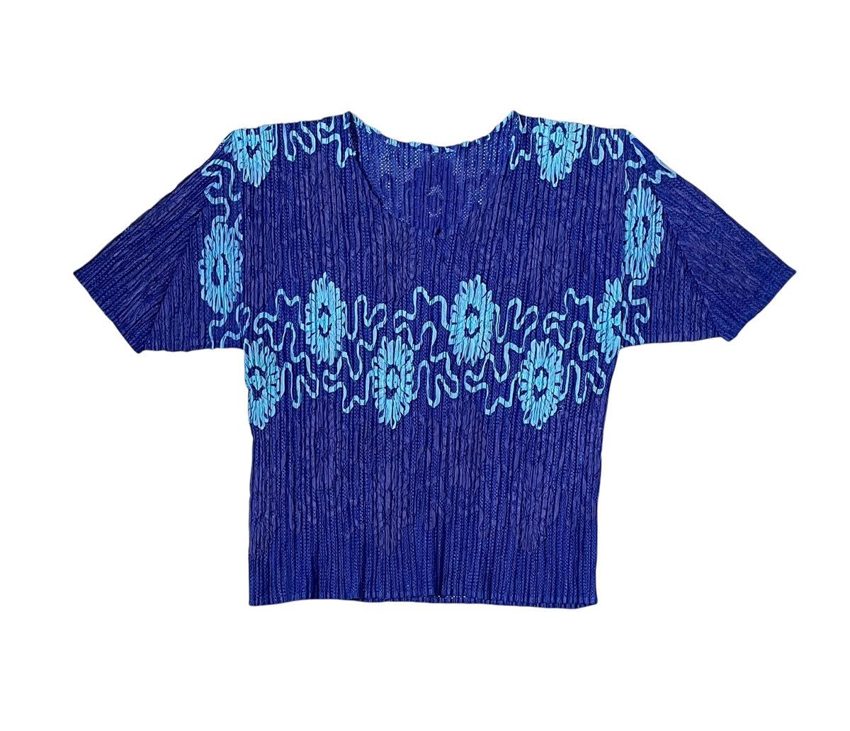 Pleats Please Issey Miyake TAX FREE 🇺🇸 issey miyake pleats please floral knitted tee Size S / US 4 / IT 40 - 1 Thumbnail