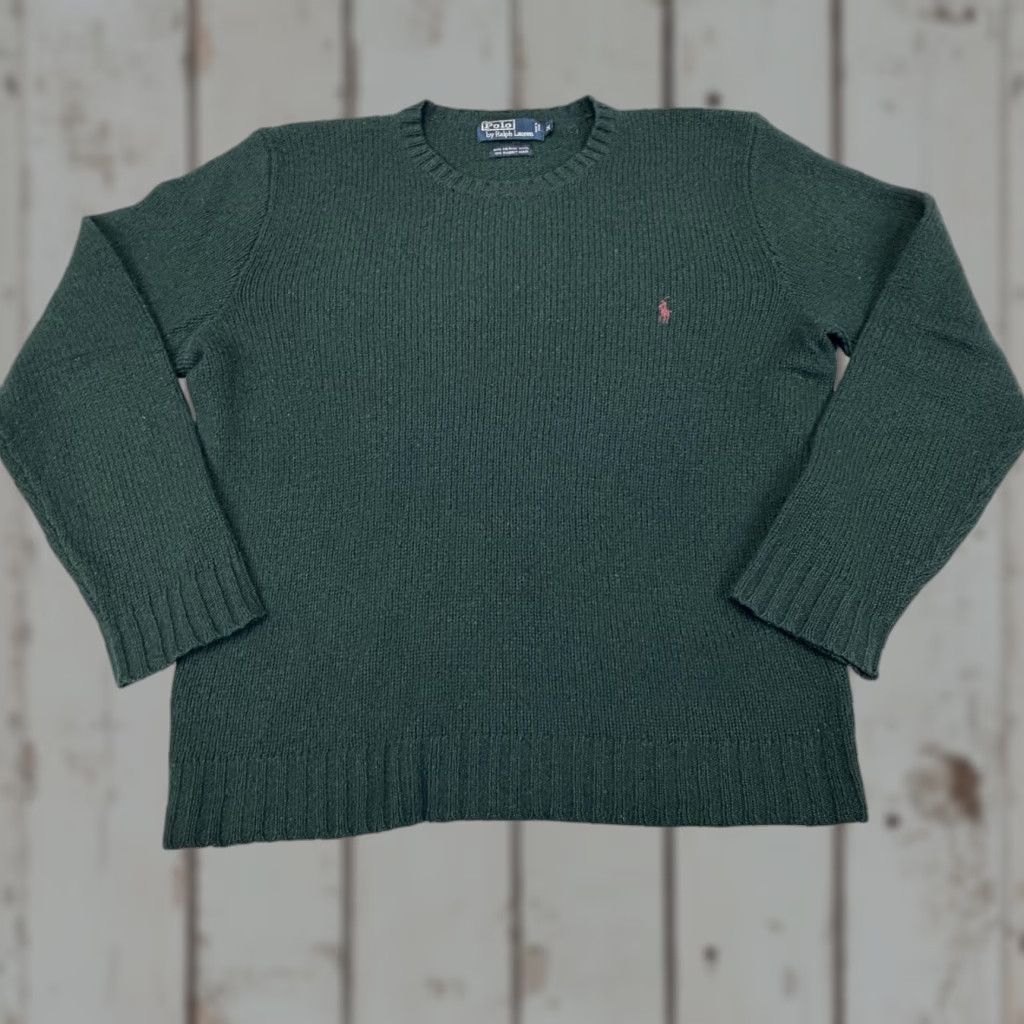 Polo Ralph Lauren Polo Ralph Lauren Wool Sweater Mens M Green Crewneck Logo Knit Tight-Knit Embroidered Pony Size US M / EU 48-50 / 2 - 1 Thumbnail