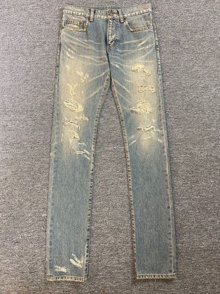 image of Saint Laurent Paris x YVES Saint Laurent Slp13Fwd02 The First Year Of Jeans in Blue, Men's (Size 28