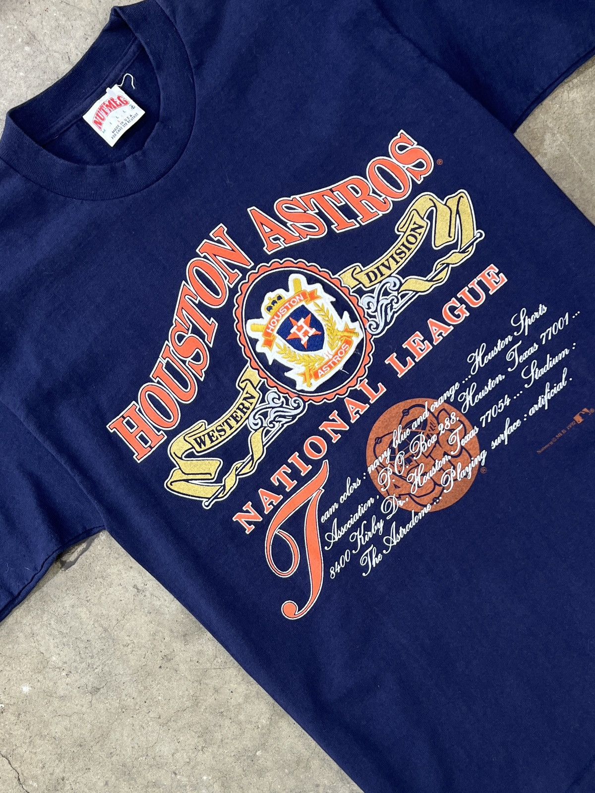MLB Vintage 1992 90s Houston Astros National League Tee Large Size US L / EU 52-54 / 3 - 1 Thumbnail
