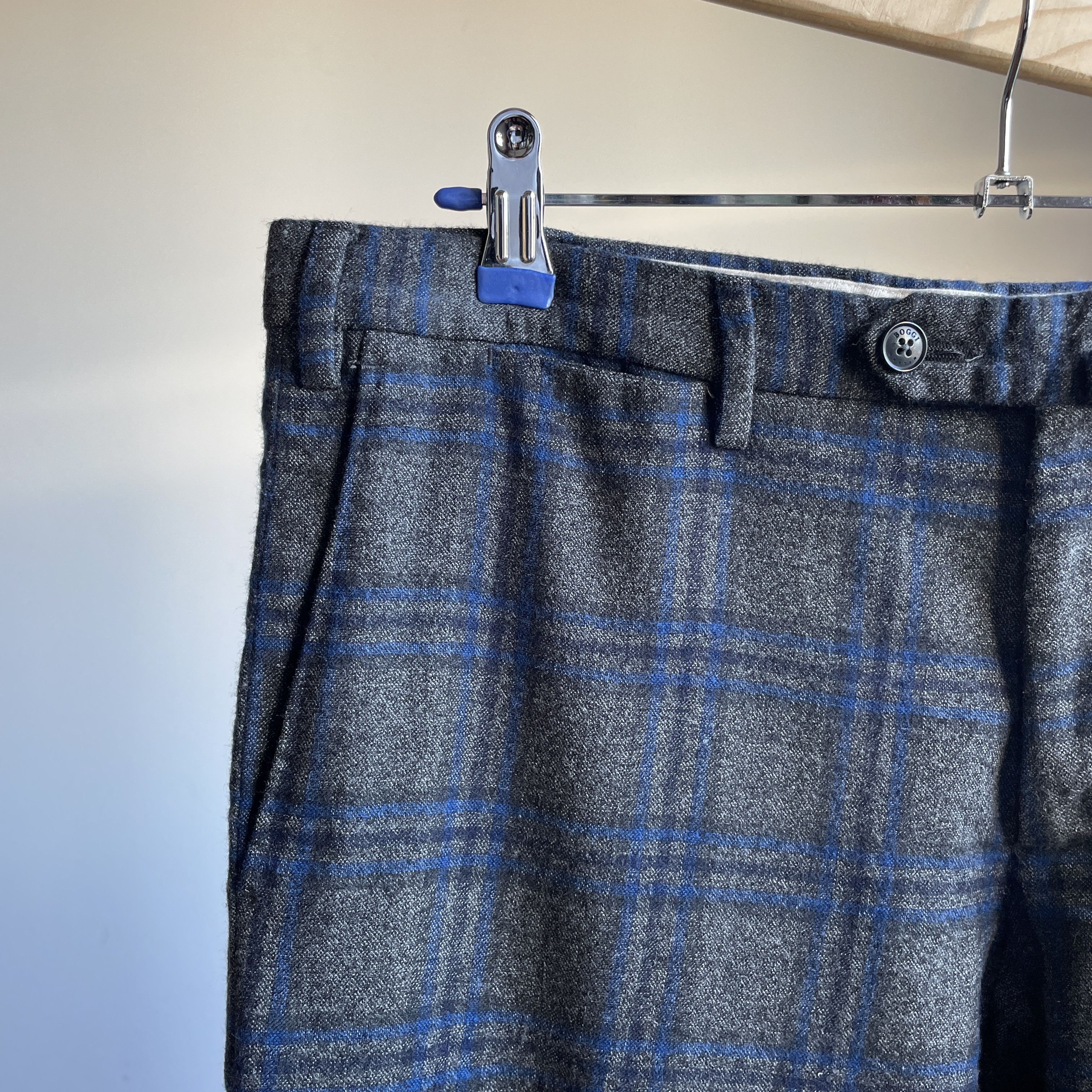 Boggi Boggi Milano Plaid Wool Slim Fit Dress Trousers Size EUR 52 Size US 34 / EU 50 - 5 Thumbnail