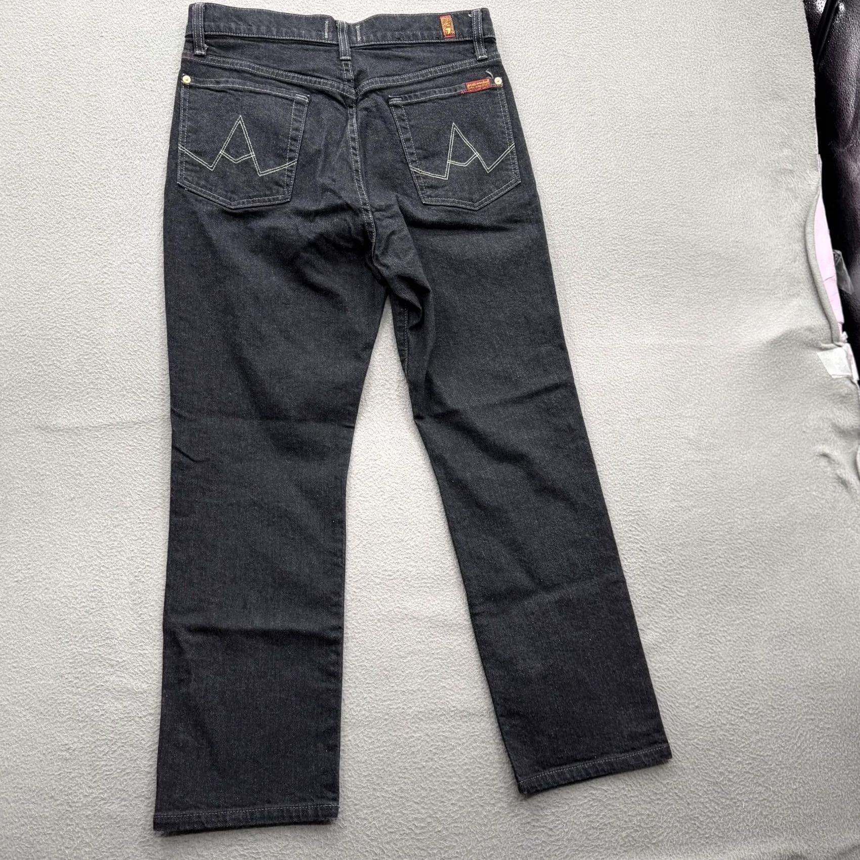 7 For All Mankind 7 For All Mankind Vintage Straight Jeans Mens 30 Black Button Fly Size US 30 / EU 46 - 2 Thumbnail
