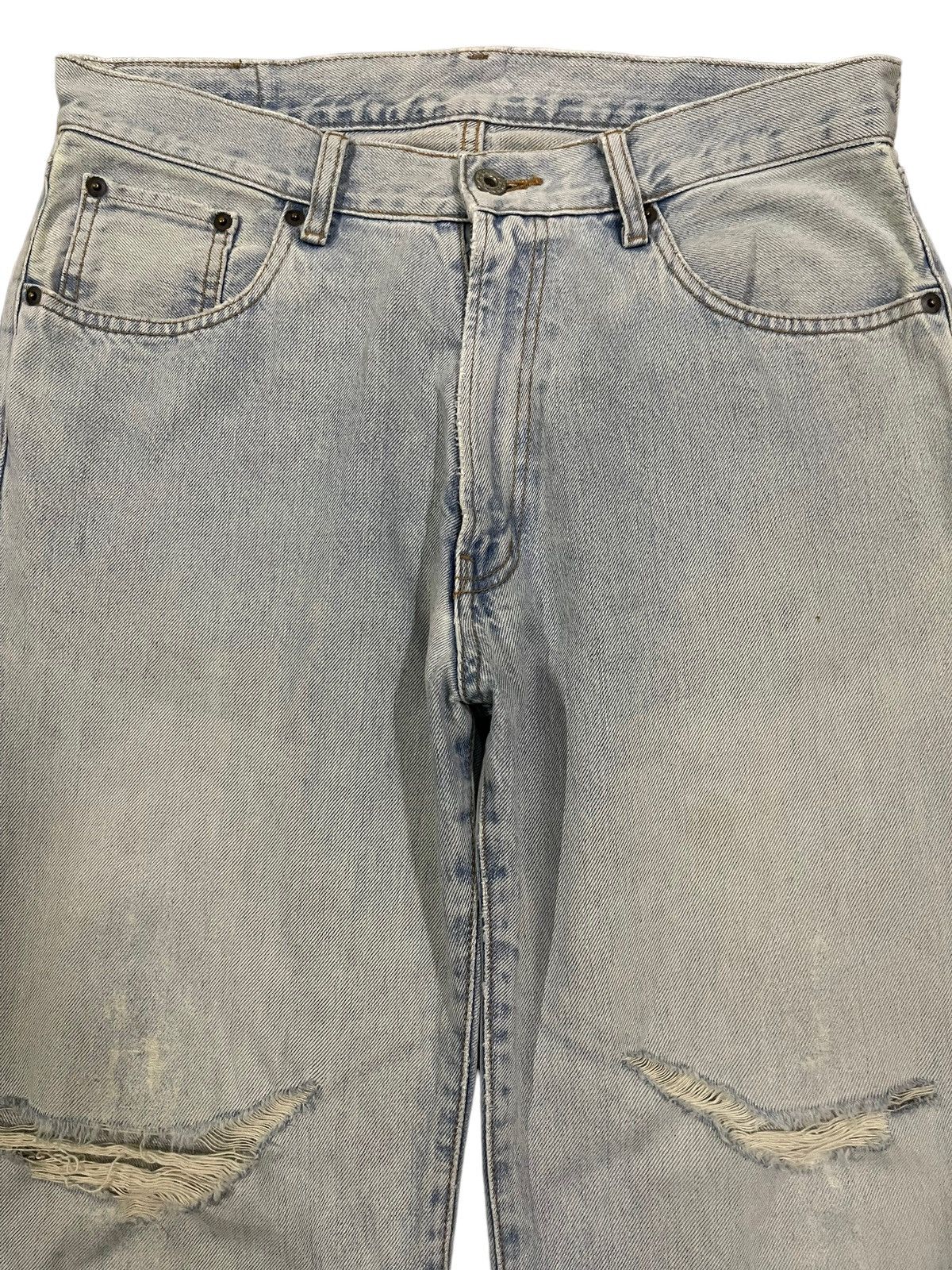14th Addiction Vintage Japanese Brand Blue Wash Distressed Baggy Jeans Size US 32 / EU 48 - 3 Thumbnail