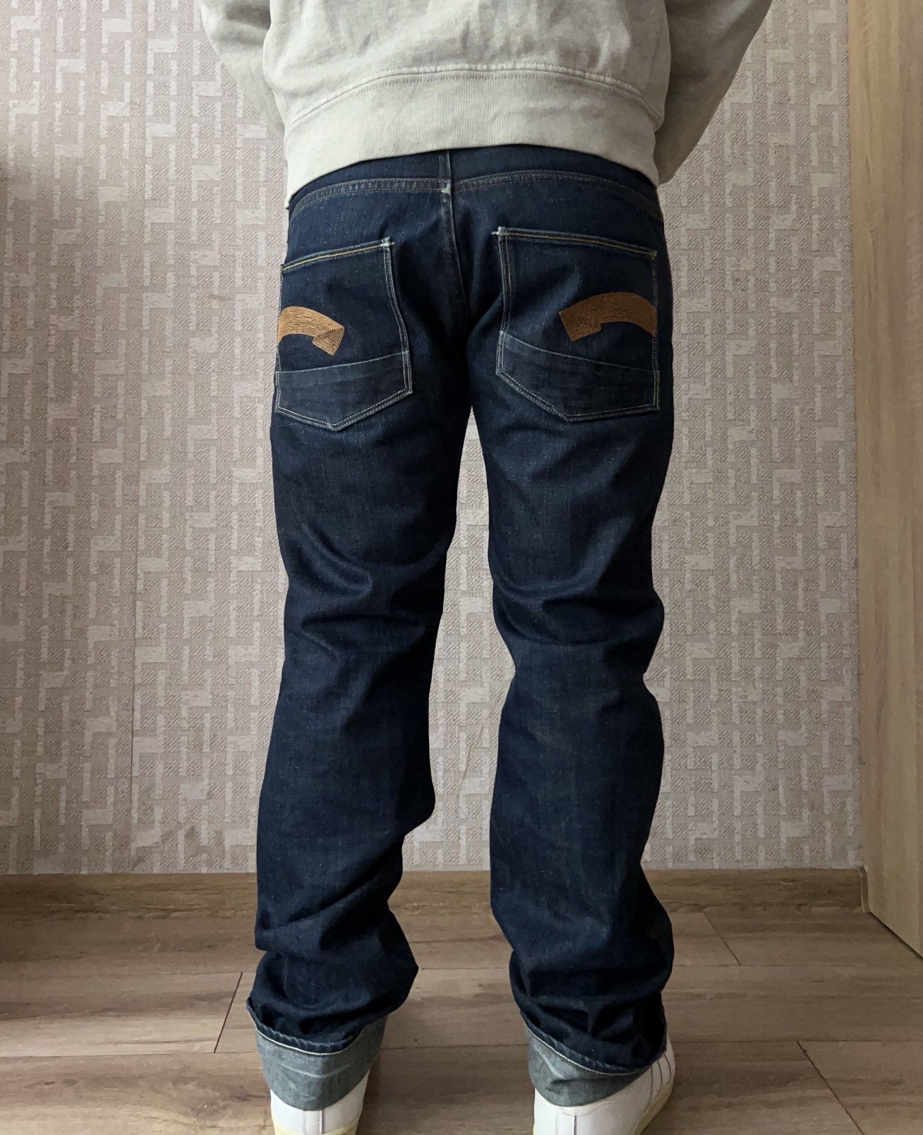 G-Star G star Raw Selvage Dark blue jeans mens 34/34 Size US 34 / EU 50 - 1 Thumbnail