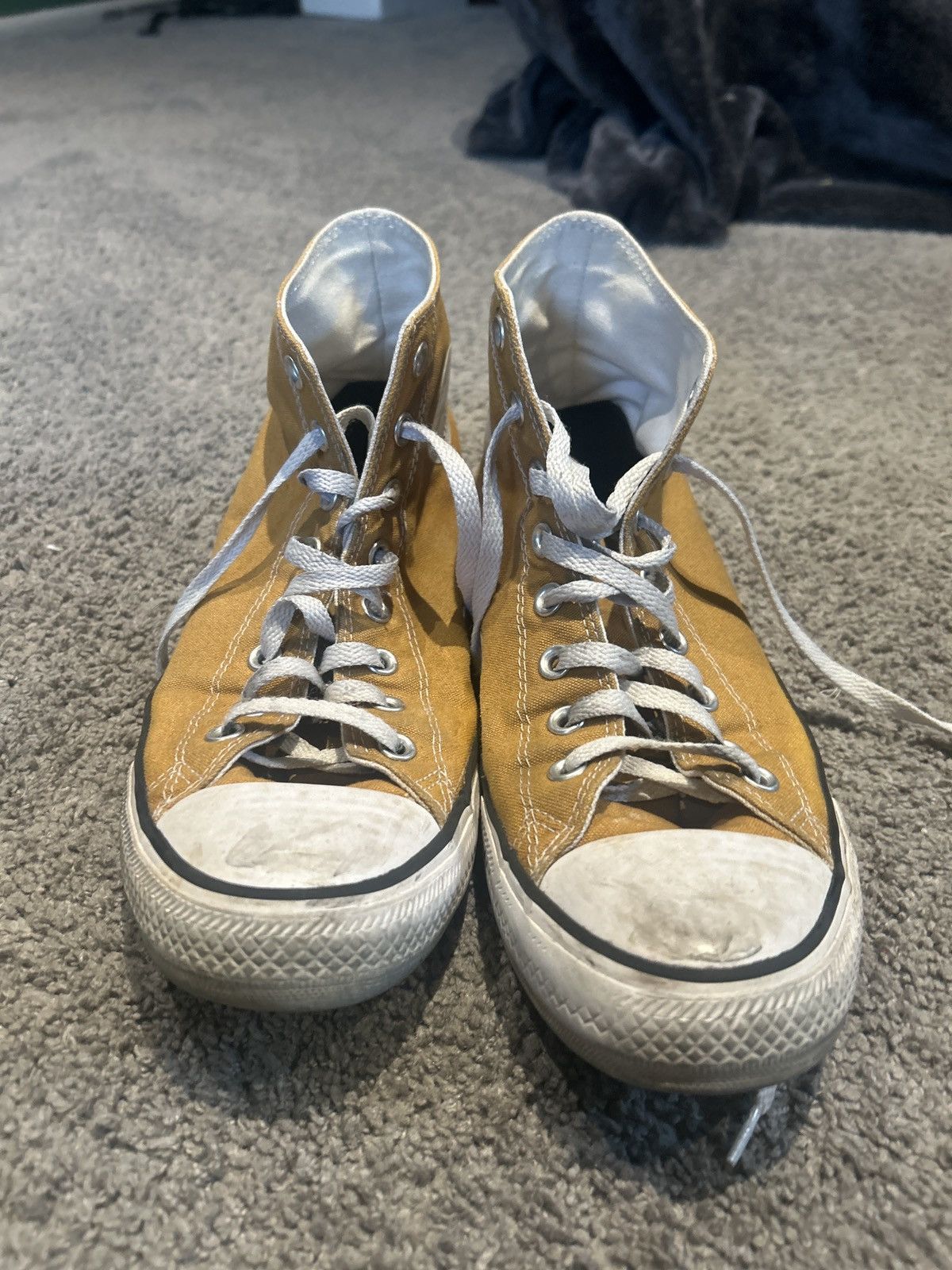 Converse Vintage Beige high top converse Size US 9.5 / EU 42-43 - 1 Thumbnail