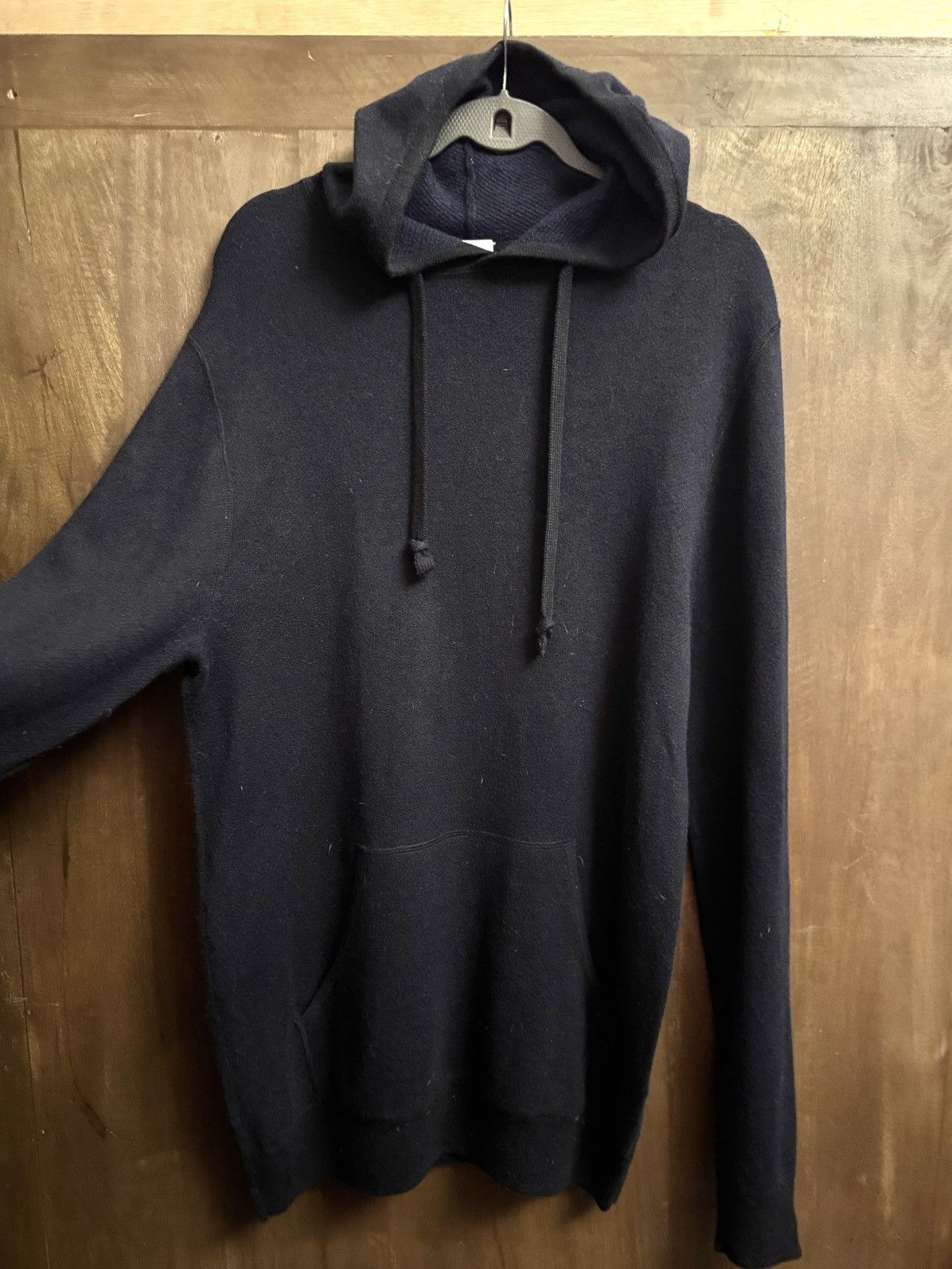 Aspesi aspesi men long navy wool hoodie sweater Size US M / EU 48-50 / 2 - 6 Thumbnail
