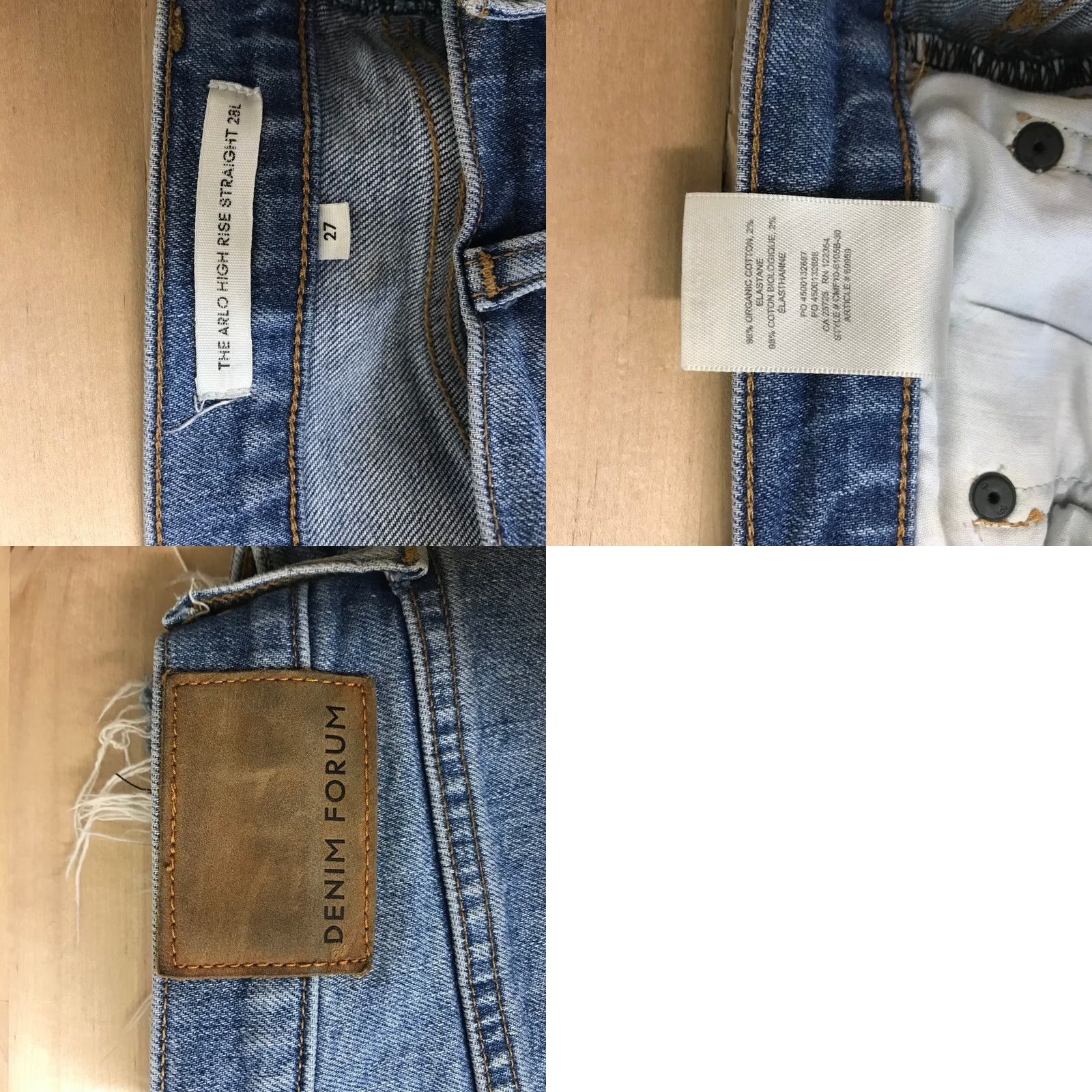 Vintage Denim Forum Jeans Womens 27 Blue The Arlo High Rise Straight Raw Hem Size Size 27" / US 4 / IT 40 - 8 Thumbnail