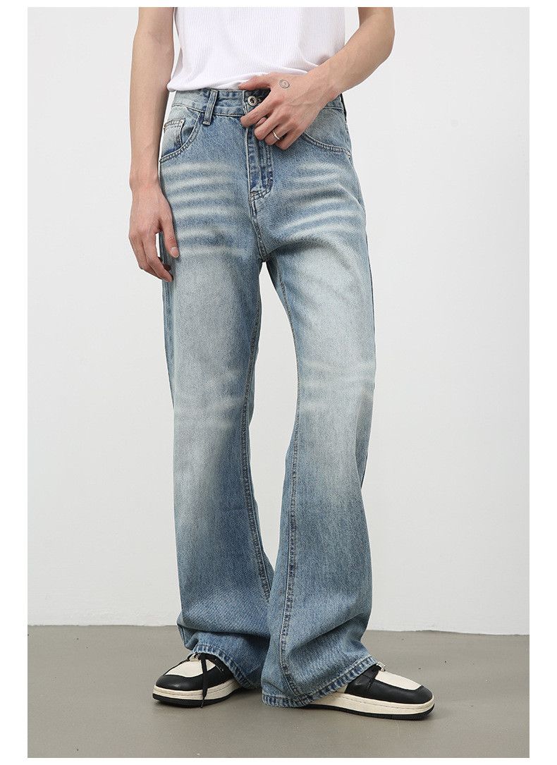 Japanese Brand American style men's washed loose straight leg flared jeans Size US 32 / EU 48 - 3 Thumbnail