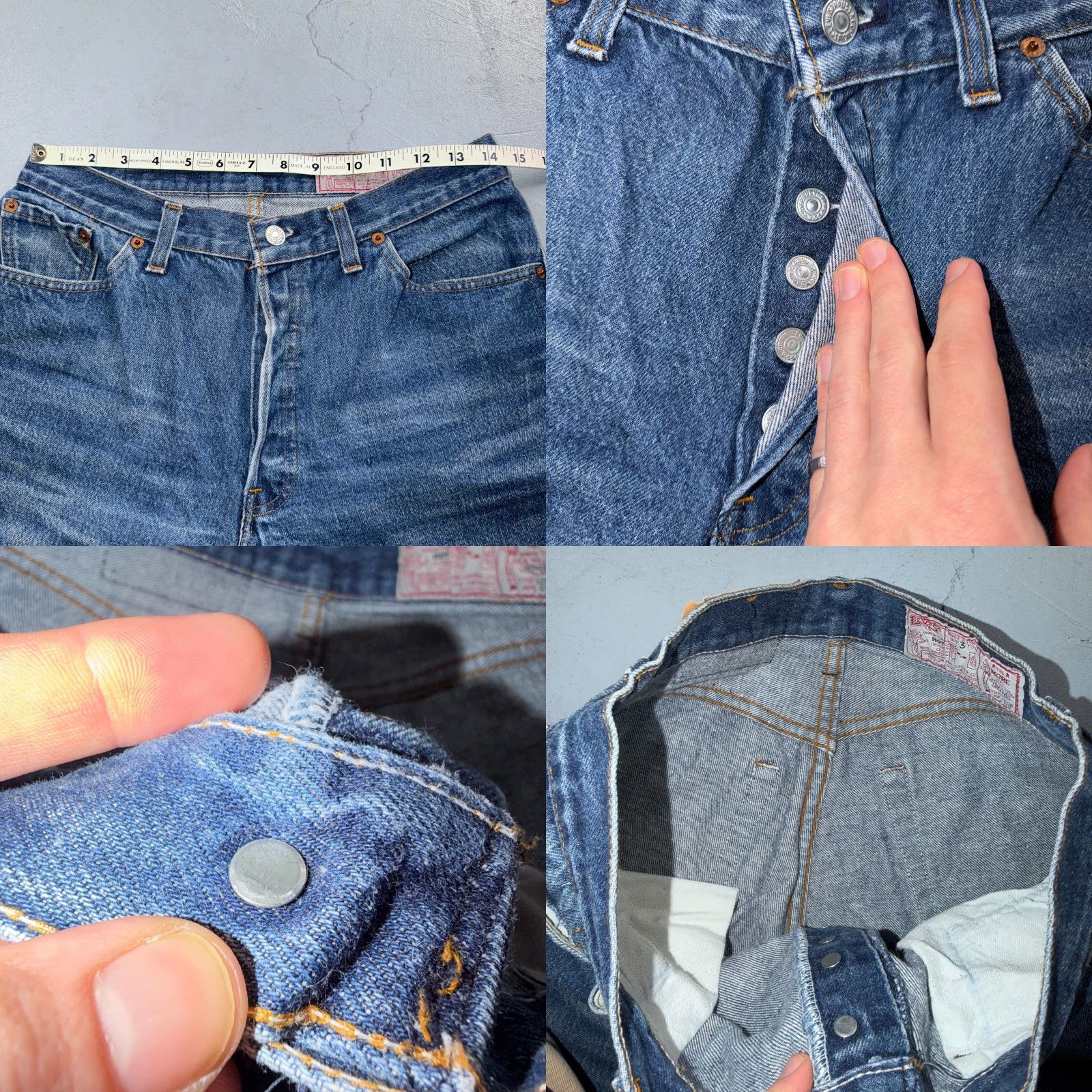 Levi's VINTAGE Levi's 501 Jeans Straight 80s 90s USA High Rise Womens Size 13 Blue 28x31 Size 34" / US 12 / IT 48 - 9 Thumbnail