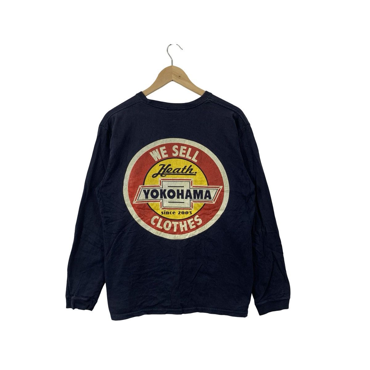 Vintage Vintage Yokohama Japan Long Sleeve Small Chest Logo Size US L / EU 52-54 / 3 - 1 Thumbnail