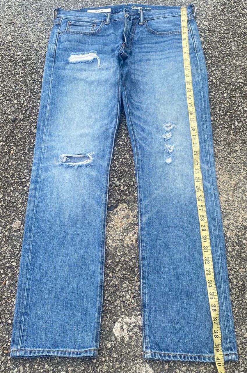 If Six Was Nine Vintage Gap 1969 Slim Distressed Denim Size US 33 - 3 Thumbnail