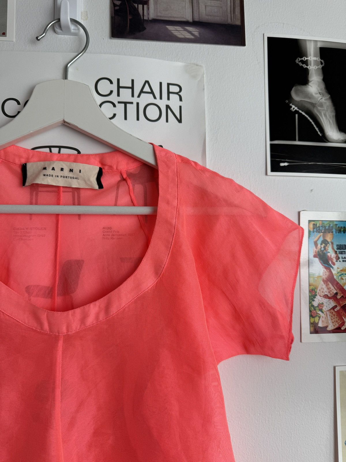 Designer × Marni Marni neon pink mesh top t-shirt M designer festival casual Size M / US 6-8 / IT 42-44 - 3 Thumbnail