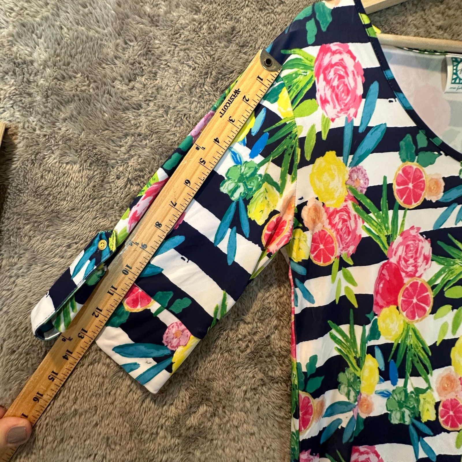 Other VFish Vera Fishbaugh Dress S Floral Stripe Coverup Resort Size S / US 4 / IT 40 - 9 Thumbnail