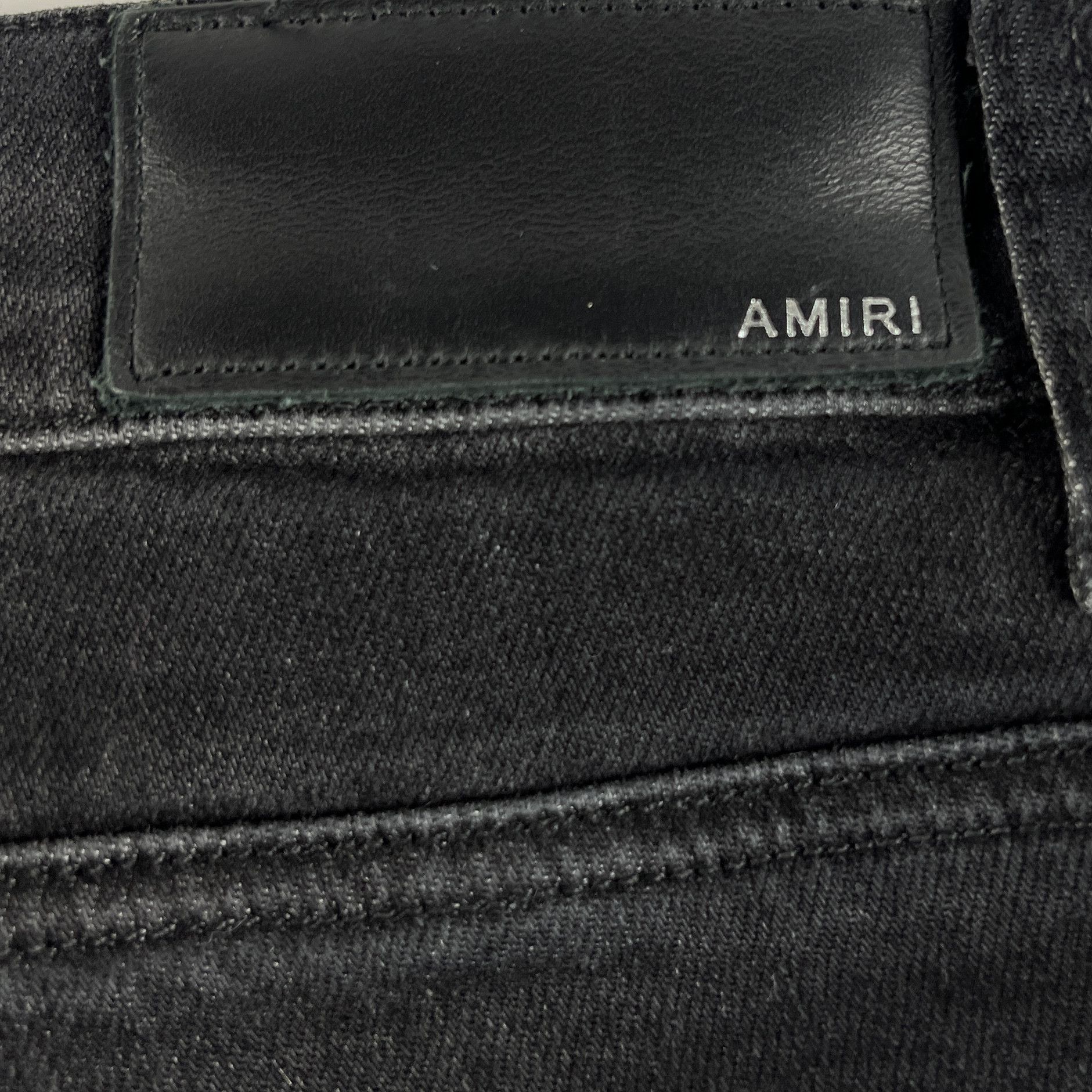 Amiri Amiri Washed Black Paint Distressed Jeans Size US 34 / EU 50 - 4 Thumbnail