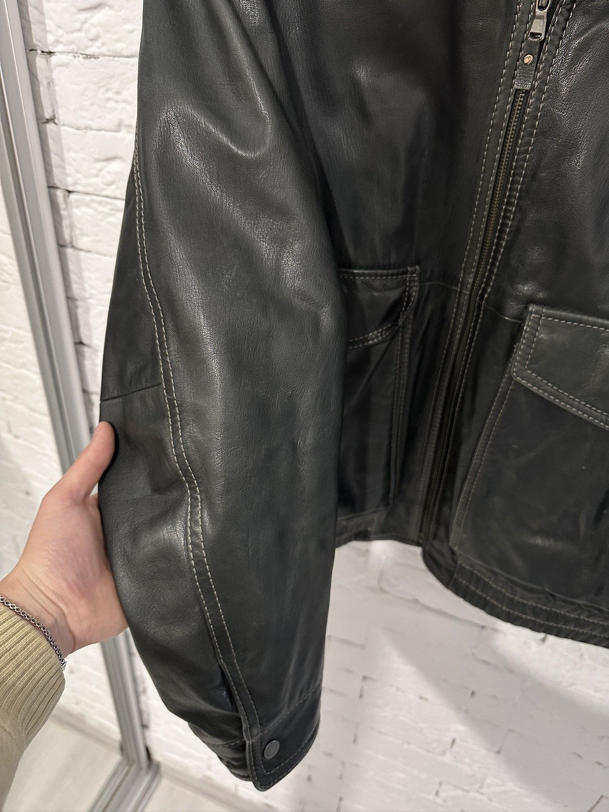 Gimo's Gimo’s Italy Leather Jacket – 100% Pelle Leather – Black Size US L / EU 52-54 / 3 - 6 Thumbnail