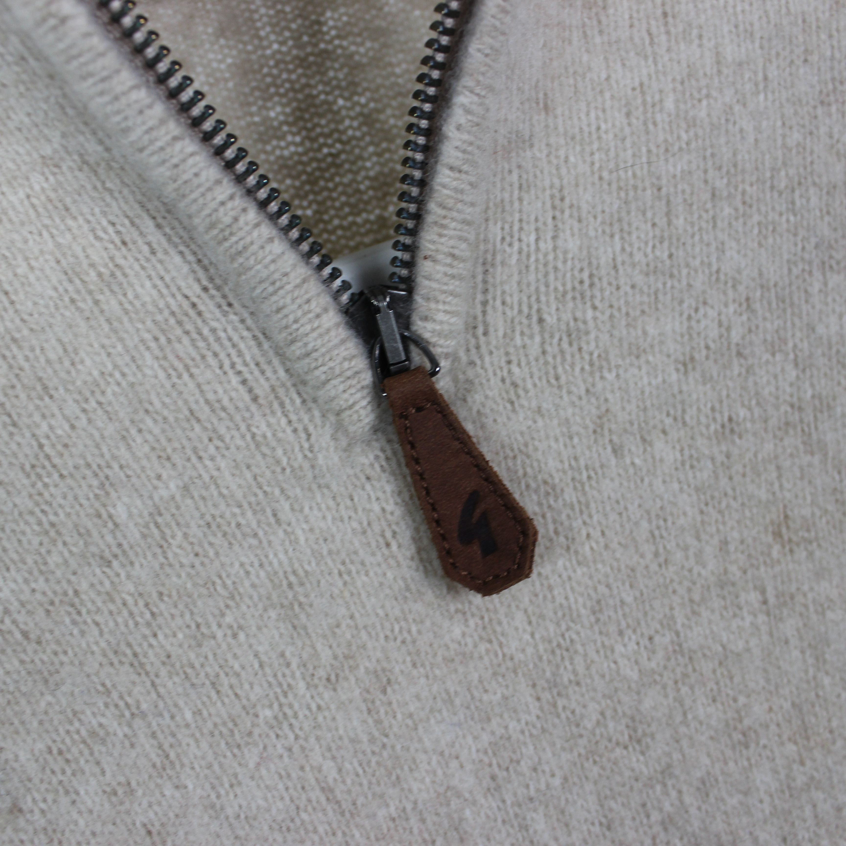 Gabicci Gabicci zip sweater beige pure wool Collezione True L XL Size US XL / EU 56 / 4 - 6 Thumbnail