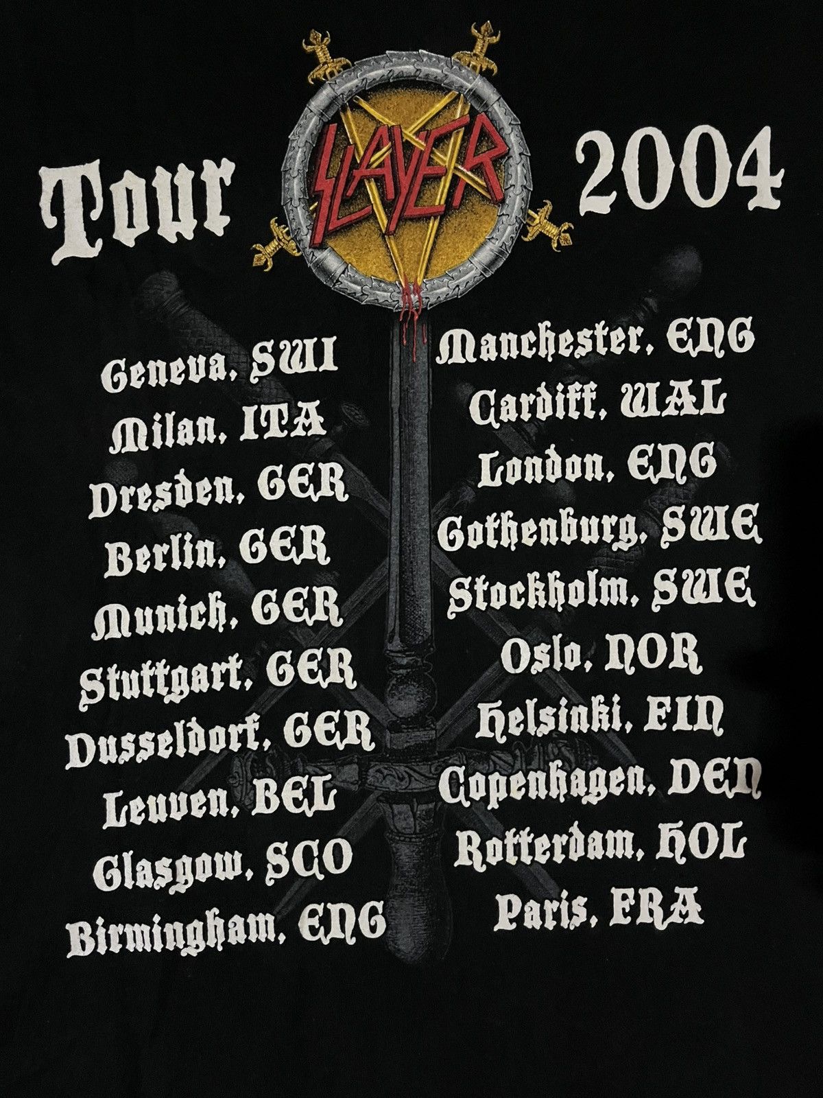 Slayer × Vintage Vintage Slayer Tour 2004 Tee Size US M / EU 48-50 / 2 - 2 Thumbnail