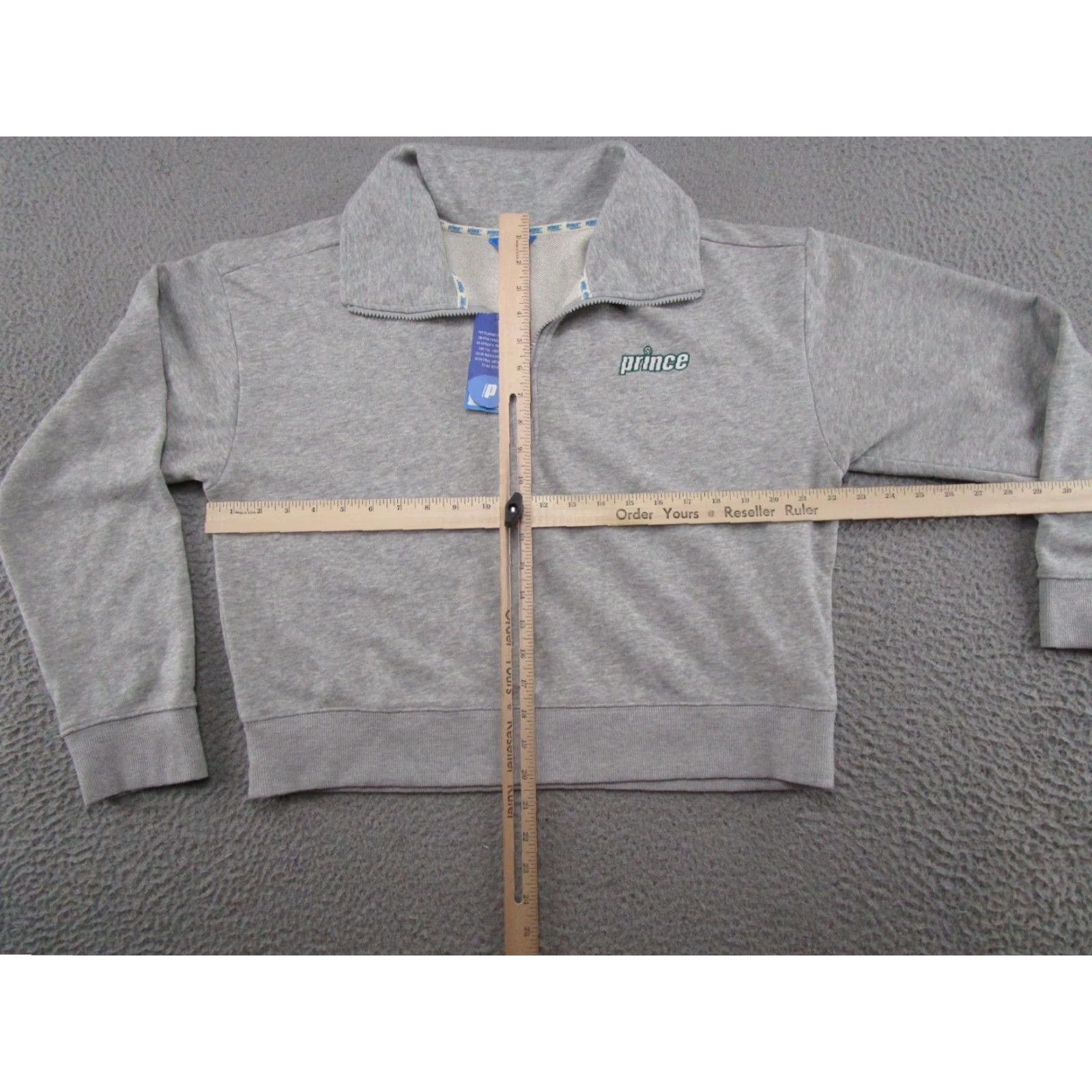 Prince Prince Sweatshirt Cropped Pullover 1/4 Zip Women XL Gray NWT Sports Activewear Long Sleeve Cotton Blend Polyester Size XL / US 12-14 / IT 48-50 - 5 Thumbnail