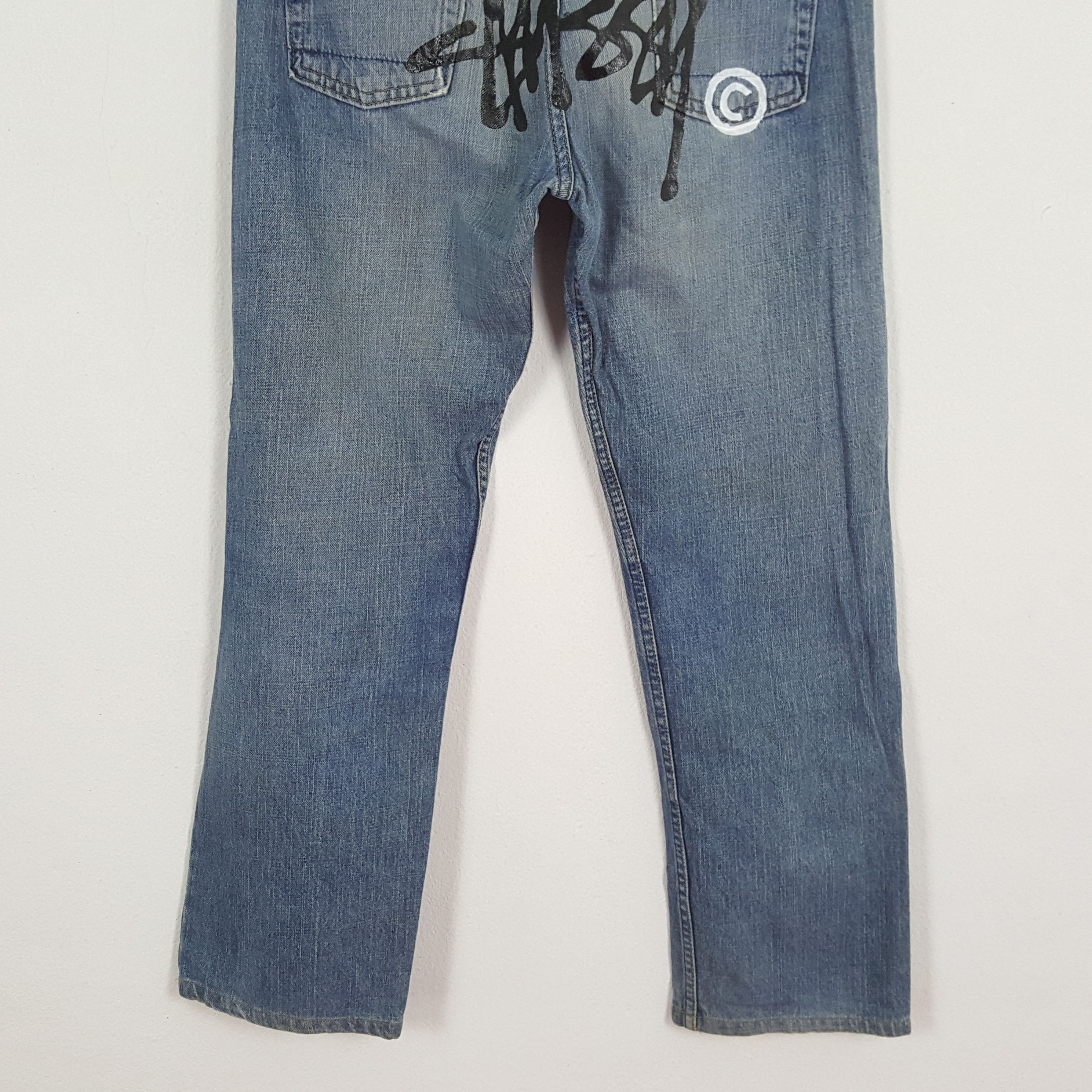Stussy STUSSY Streetwear Skateboard Style Custom Art Jeans Size US 30 / EU 46 - 3 Thumbnail