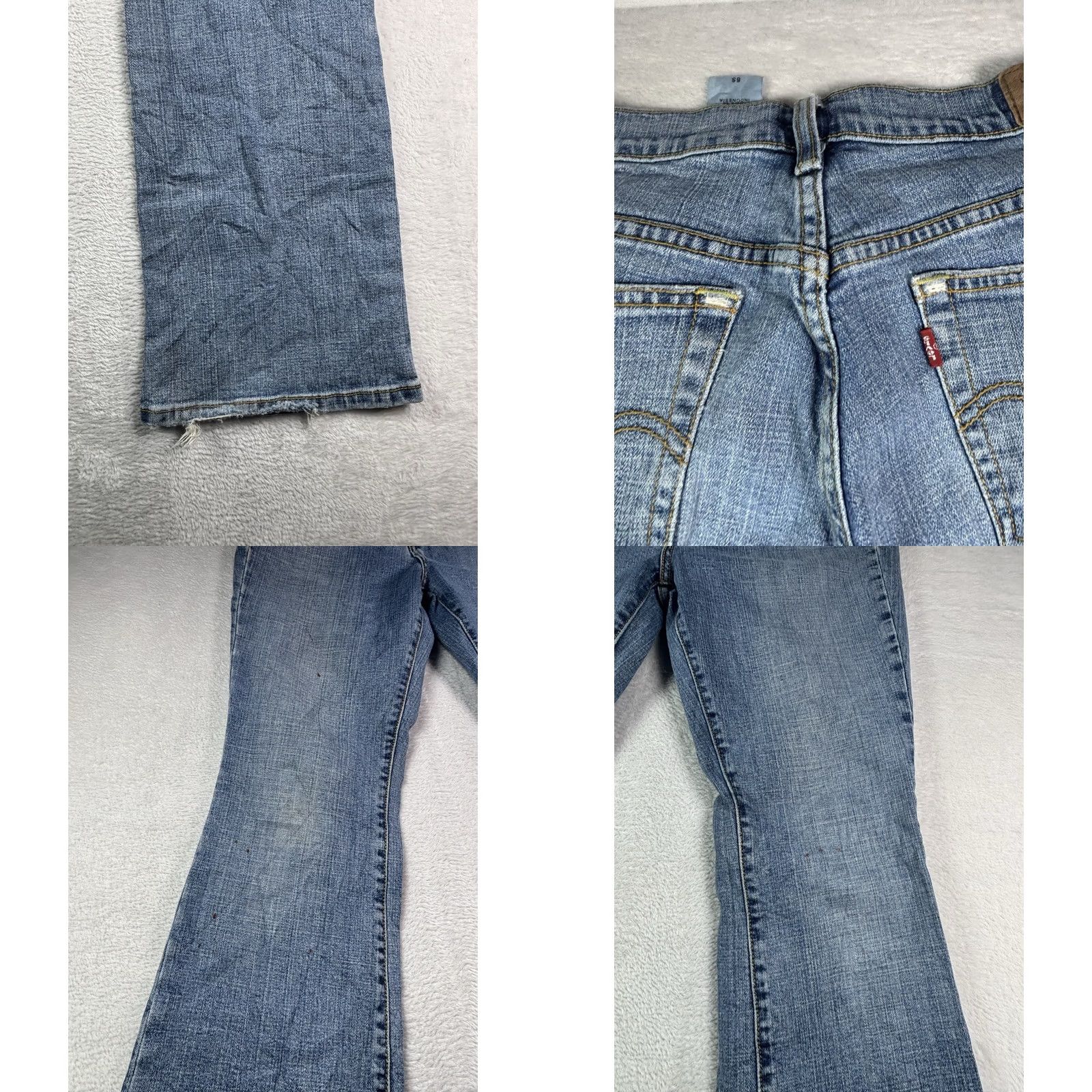 Levi's VINTAGE Levi's 515 Jeans Women's Size 6 Bootscut Blue Medium Wash Denim Flare 90s Size 28" / US 6 / IT 42 - 9 Thumbnail