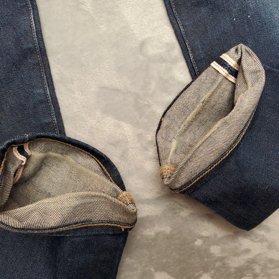 Uniqlo J Crew Selvedge Jeans Mens 30x32 770 Japanese Kaihara Denim Button Fly Slim Fit Jeans Size US 31 - 5 Thumbnail