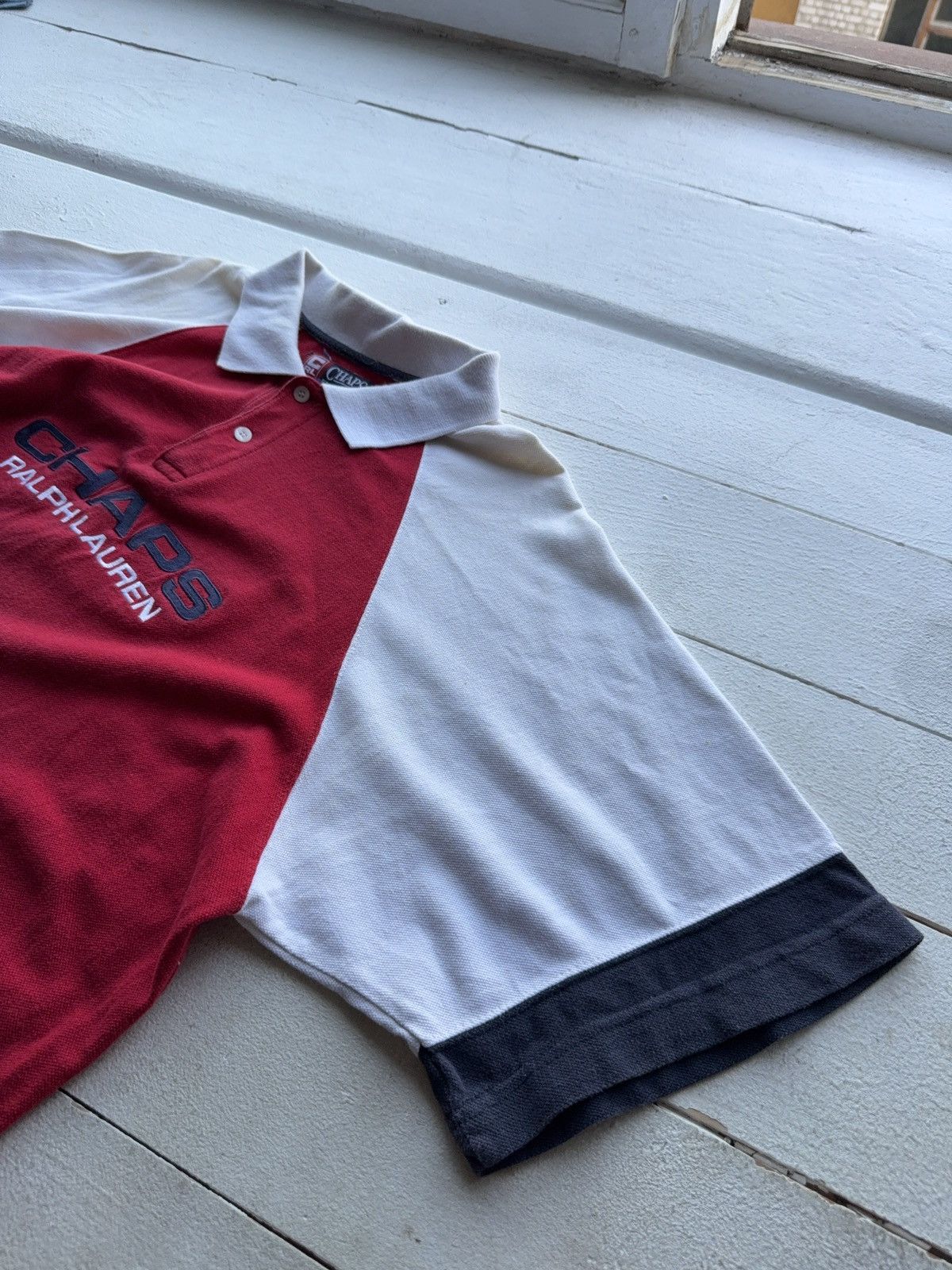 Polo Ralph Lauren Vintage 90s Chaps Ralph Lauren Retro Big Logo Polos Size US L / EU 52-54 / 3 - 7 Thumbnail