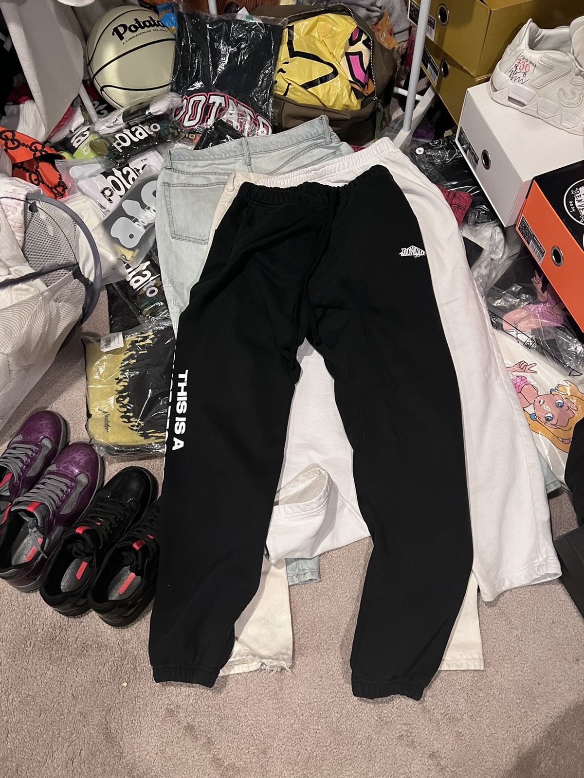 A$AP Rocky × AWGE × Midnight Studios This is A House Record Sweatpants | Midnight Rave | AWGE Size US 32 / EU 48 - 1 Thumbnail