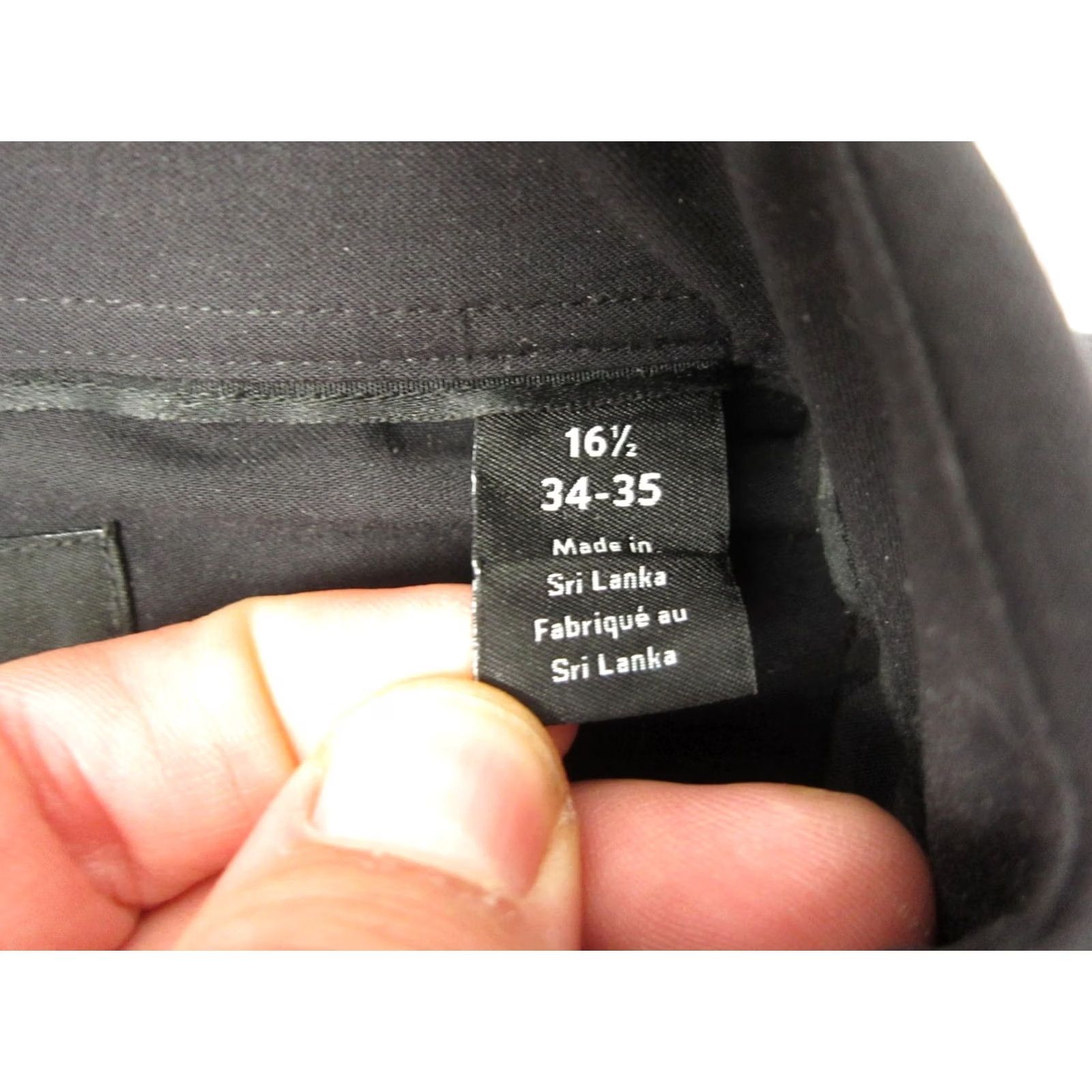 Nordstrom Nordstrom Shirt Mens 16.5 Large Black Button-Up Casual Solid Cotton Polyester Spandex 90s Classic Vintage: No Size US XL / EU 56 / 4 - 4 Thumbnail