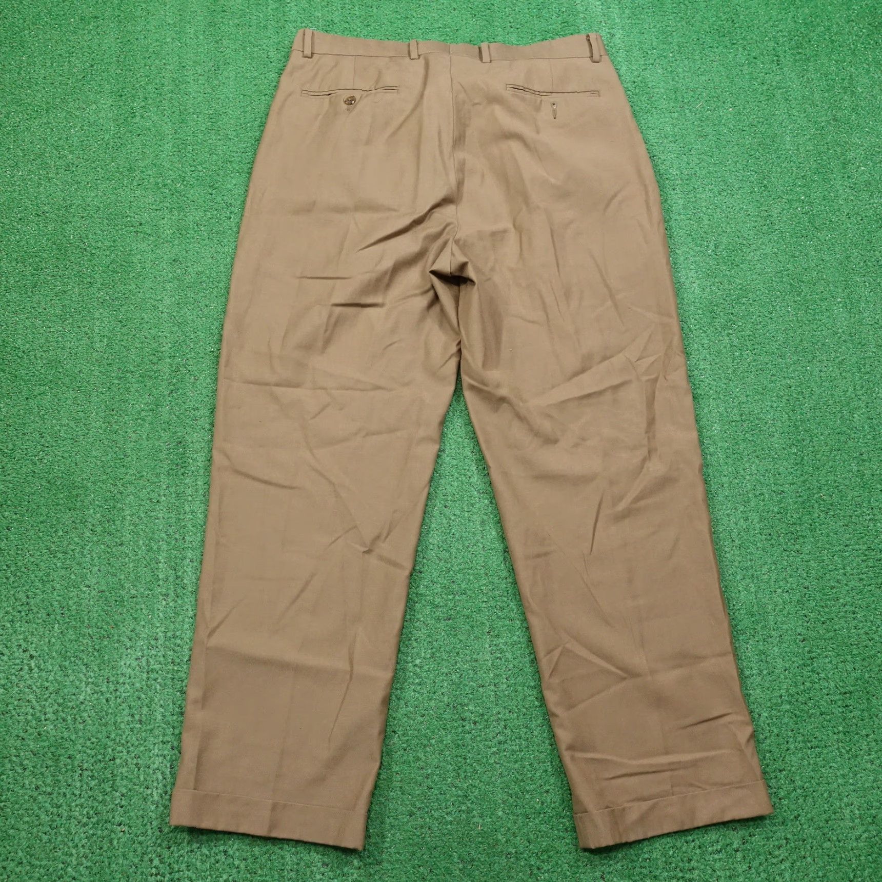 Cremieux DANIEL CREMIEUX Signature Collection Brown Pleated Dress Pants Mens SZ 34X29 Size US 34 / EU 50 - 5 Thumbnail
