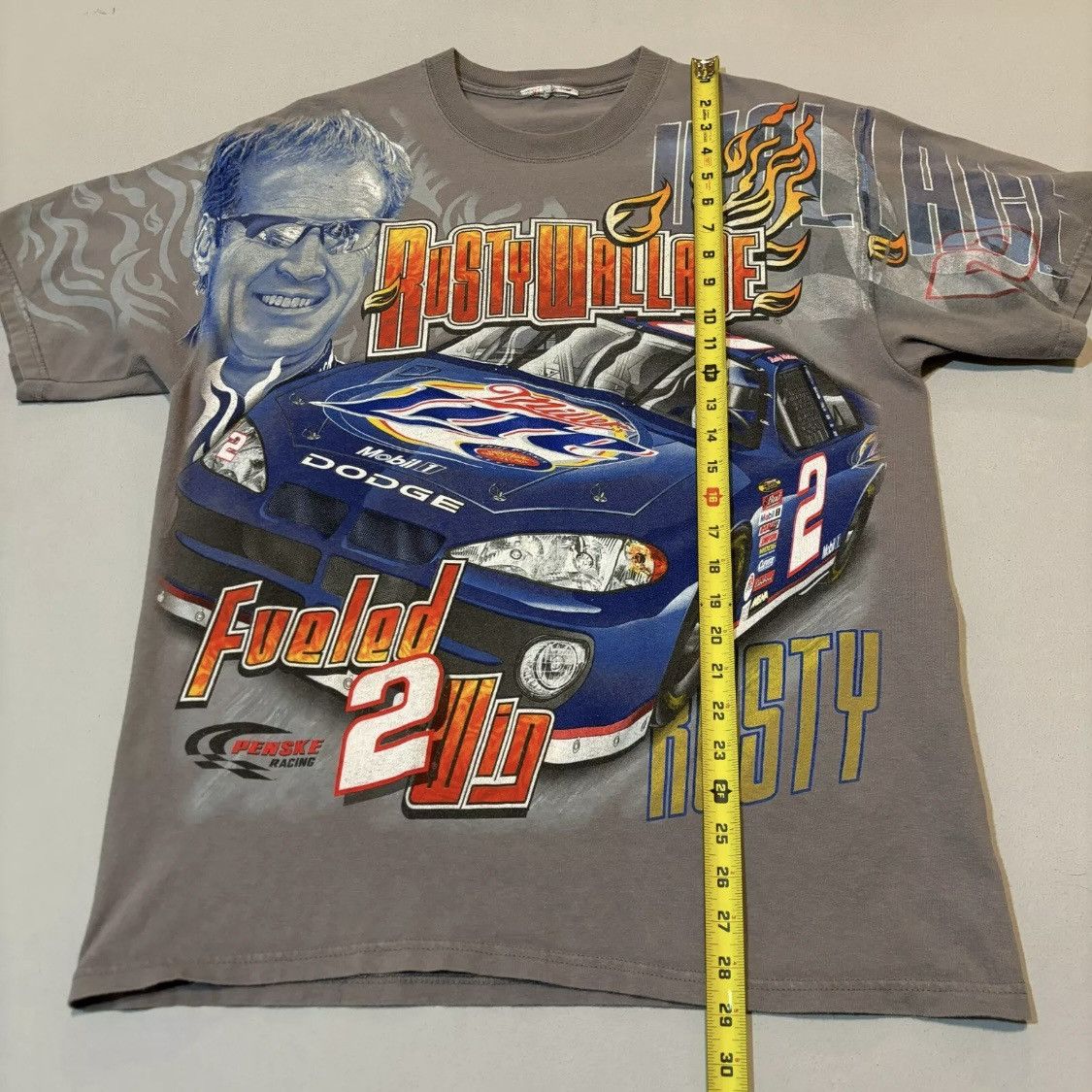 Vintage VTG 90s NASCAR Rusty Wallace All Over Print T-Shirt Miller L Size US L / EU 52-54 / 3 - 5 Thumbnail