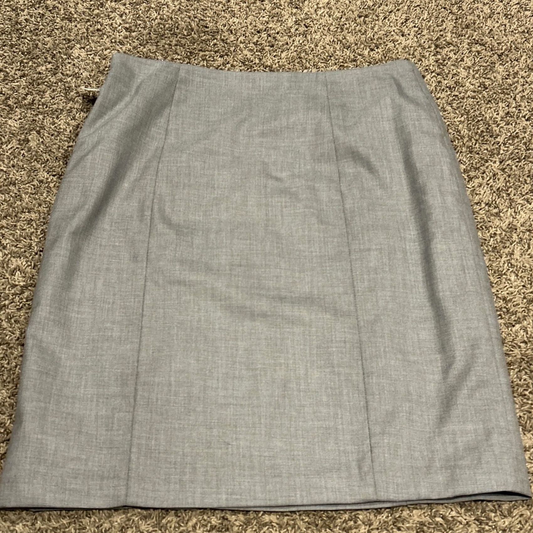 Vintage Jaclyn Smith Skirt Womens Size 14 Gray Polyester Knit Lined Knee Length Zipper Pencil Straight A29 NWT Size 36" / US 14 / IT 50 - 4 Thumbnail