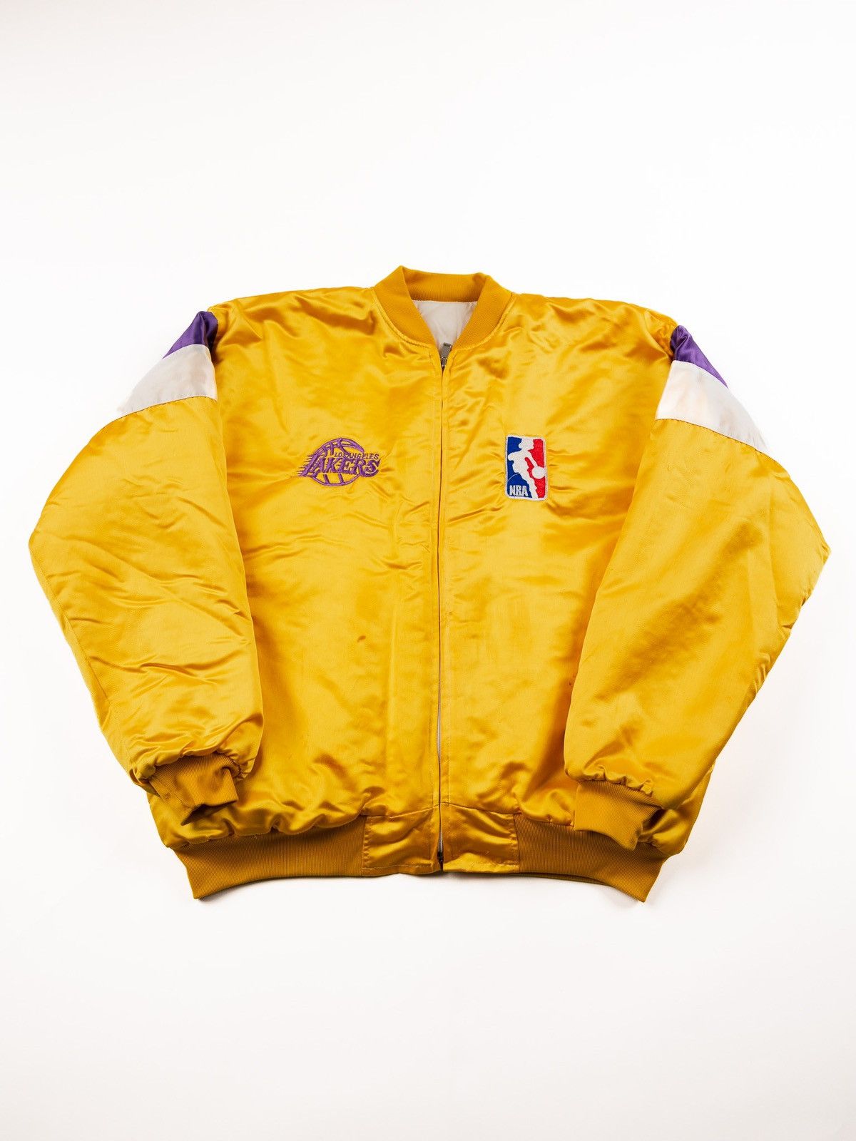 Vintage 80s Bootleg NBA LA Lakers Satin Jacket