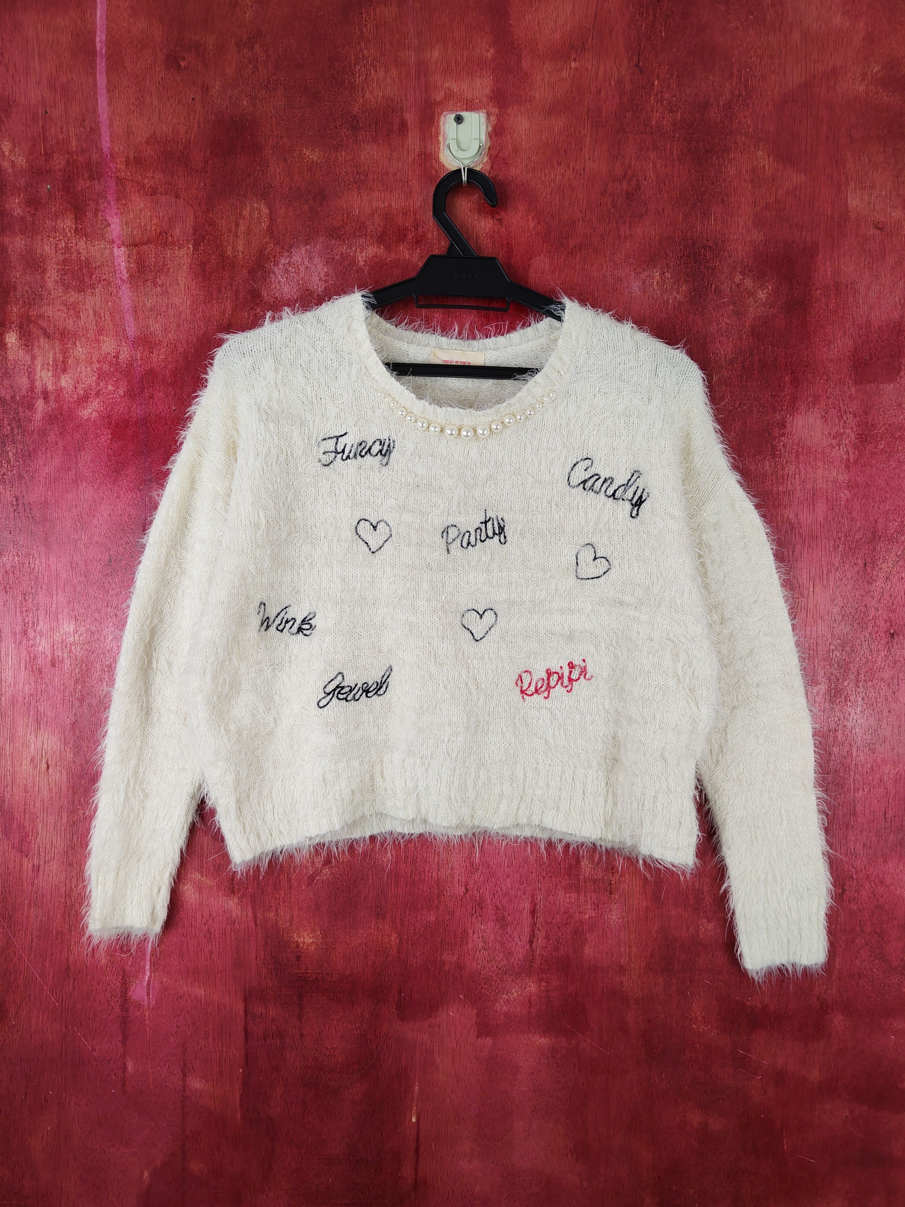 Avant-garde design by Repipi Armario Cream Fur Mohair Knit