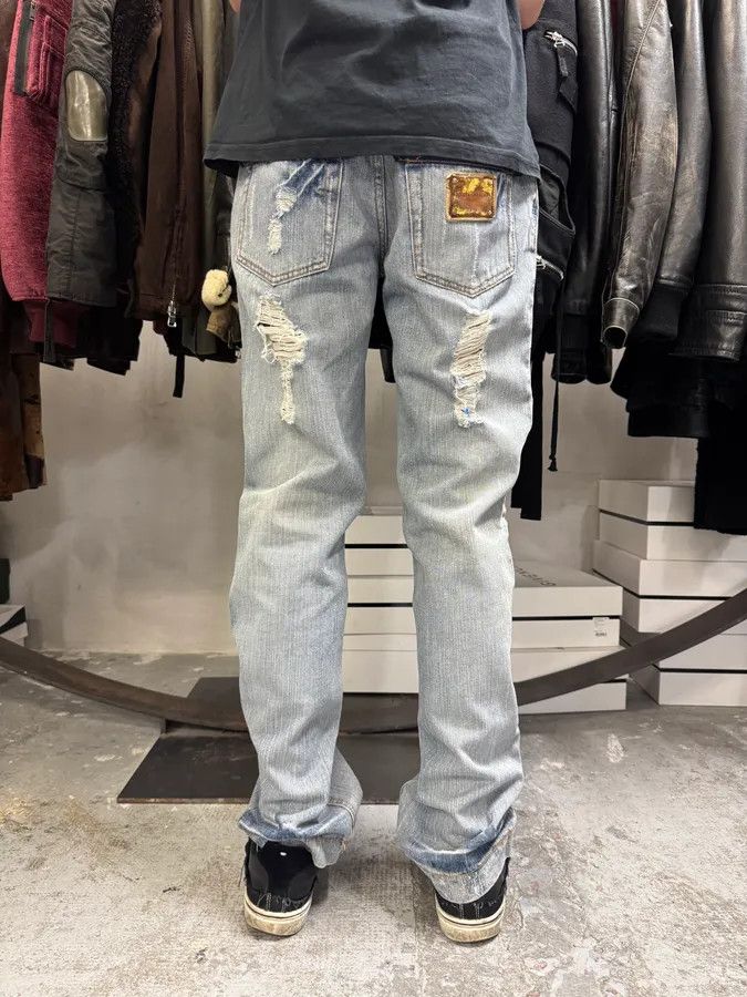 Dolce & Gabbana 2000s Dolce & Gabbana Distressed Denim Jeans Size US 31 - 3 Thumbnail