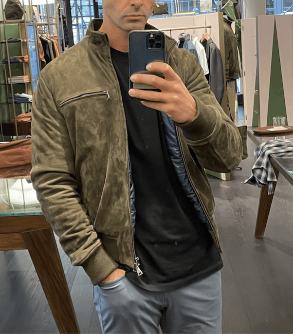Slowear Montedoro Incotex Insulated Suede Bomber Size US S / EU 44-46 / 1 - 7 Thumbnail