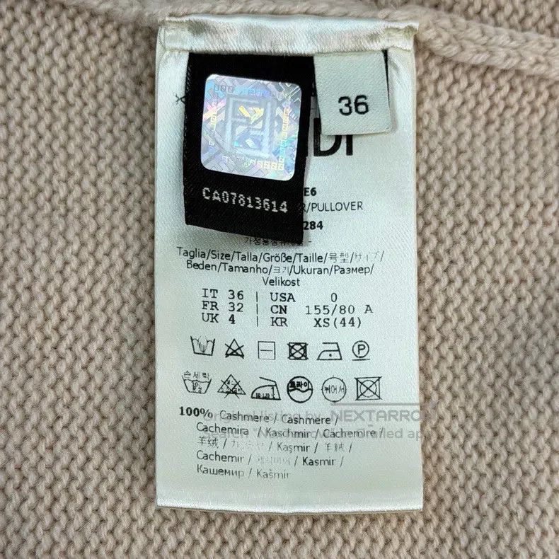 Fendi Fendi Nude Classic Logo Cashmere Sweater Size XXS / US 00 / IT 34 - 6 Thumbnail