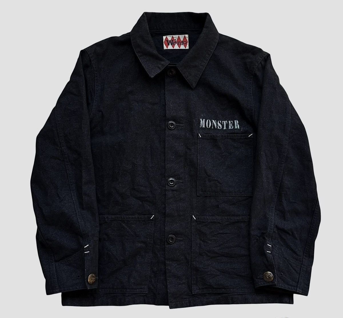 Japanese Brand Weirdo monster salt & pepper work jacket Size US M / EU 48-50 / 2 - 1 Thumbnail