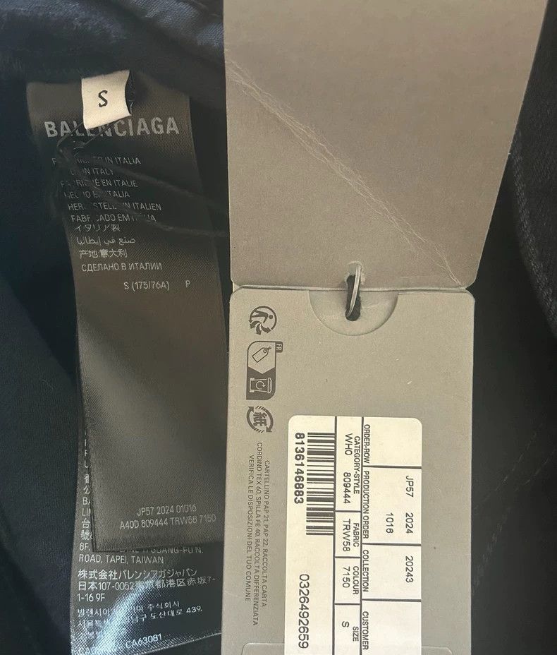 Balenciaga Balenciaga size S Pulling rope, washing, splicing and tie- Size US 27 - 4 Thumbnail