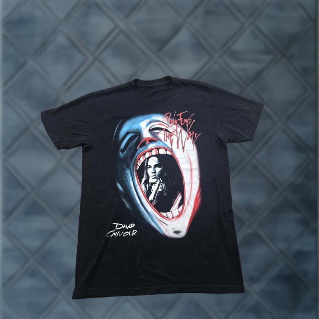Vintage David Gilmour Pink Floyd Shirt Mens Medium Black The Wall Live 2016 Tour Concert Size US S / EU 44-46 / 1 - 1 Thumbnail