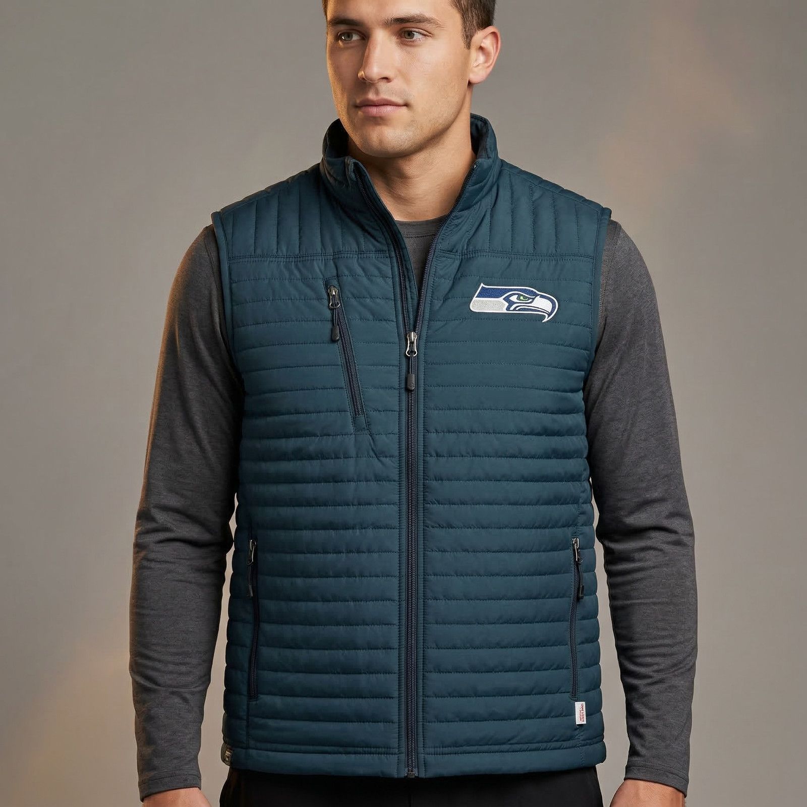 Other Storm Creek Men's Seattle Seahawks Quilted Puffe Vest Blue L Size US L / EU 52-54 / 3 - 1 Thumbnail