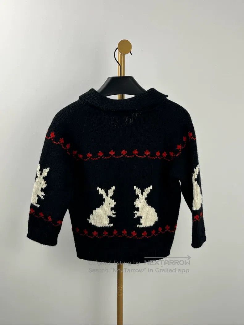 Dior Dior Black rabbit pattern lapel woollen knitted jacket Size XS / US 0-2 / IT 36-38 - 2 Thumbnail