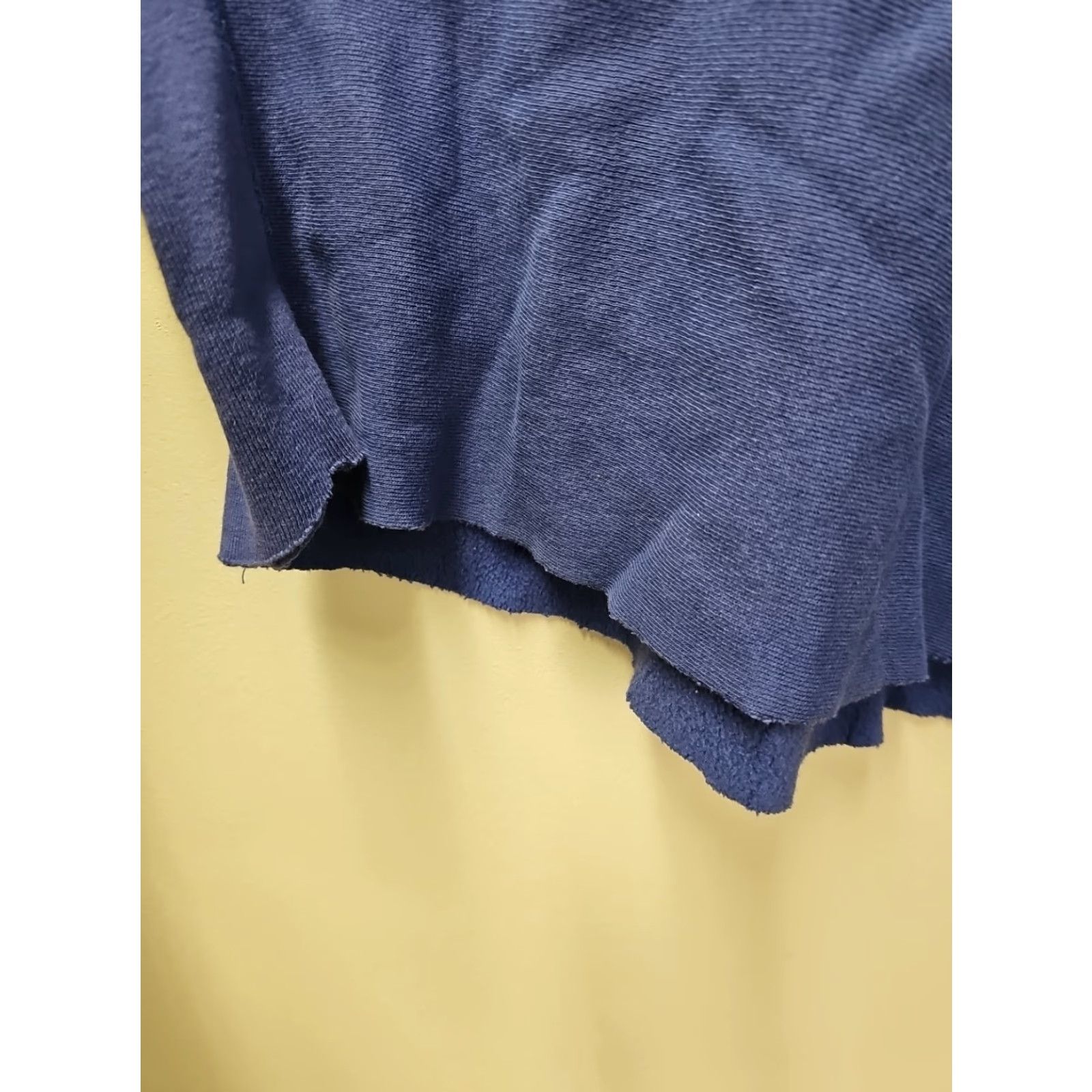 Champion VINTAGE Champion Sweatshirt Shirt Long Sleeve L Cropped Blue 90s Distressed Faded Reverse Weave Spell Out Womens/Mens Size US L / EU 52-54 / 3 - 3 Thumbnail