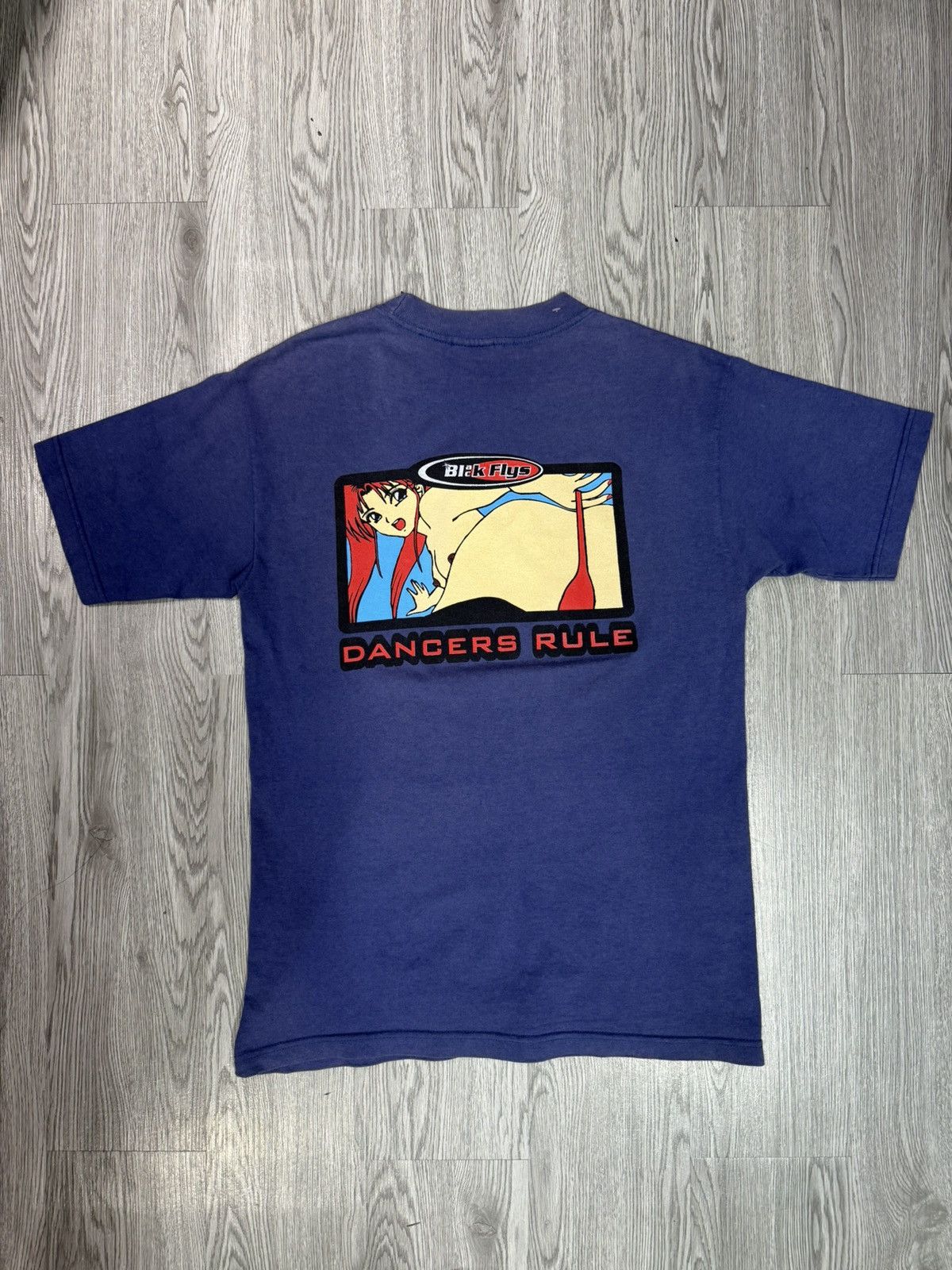 90’s BLACK FLYS DANCERS RULE WOMAN LOGO RETRO VINTAGE TSHIRT