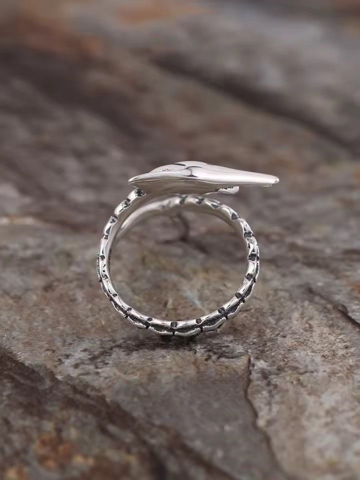 Jewelry Sterling Silver Tuna Streetwear Ring Size ONE SIZE - 4 Thumbnail