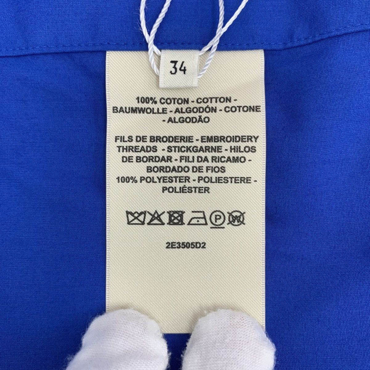 Hermes Hermes 2022 Blue Cotton Short Sleeve Dress K26WX Size XS / US 0-2 / IT 36-38 - 8 Thumbnail