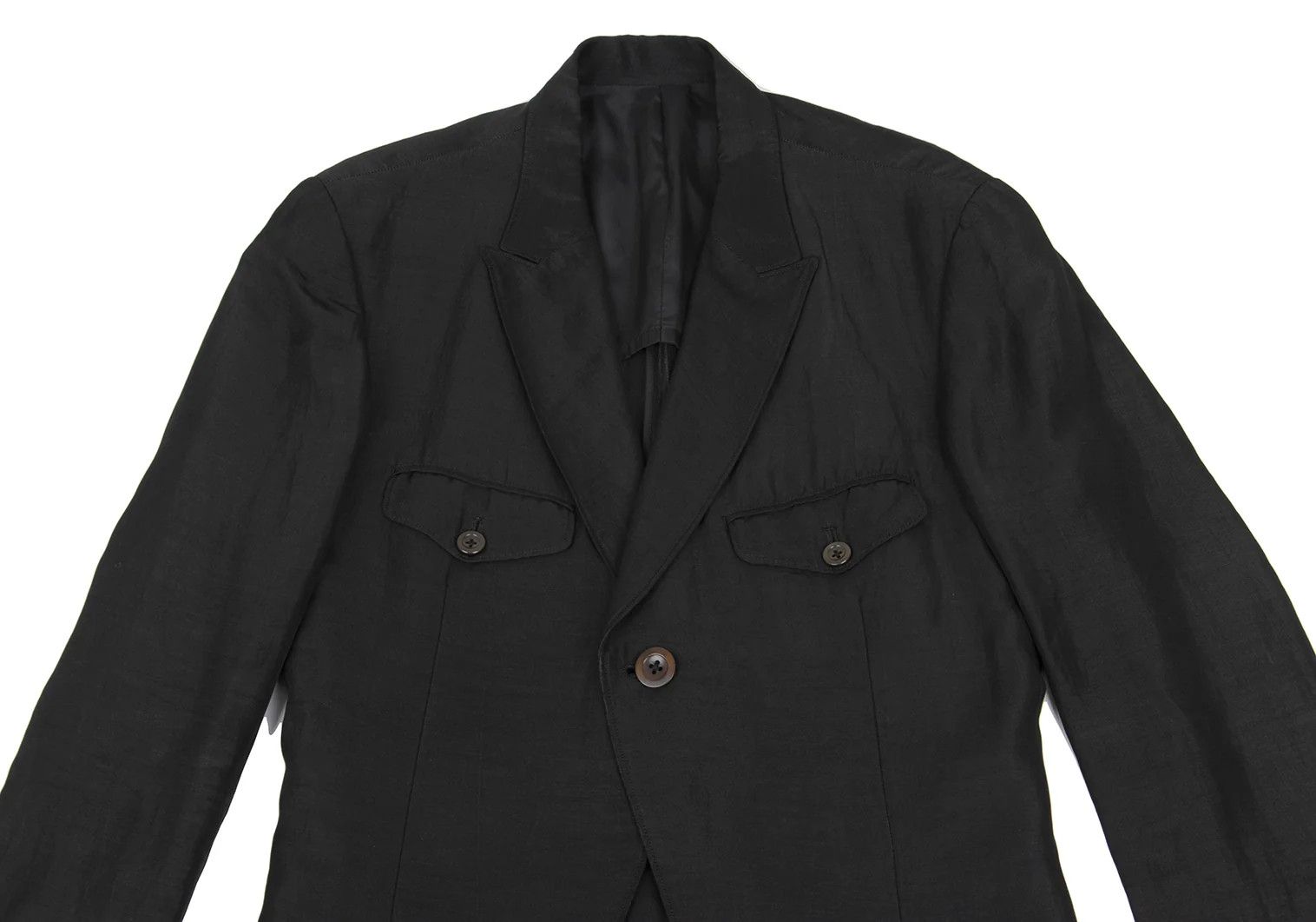 Yohji Yamamoto Yohji Yamamoto Tailored Jacket in Black Size US XL / EU 56 / 4 - 2 Thumbnail